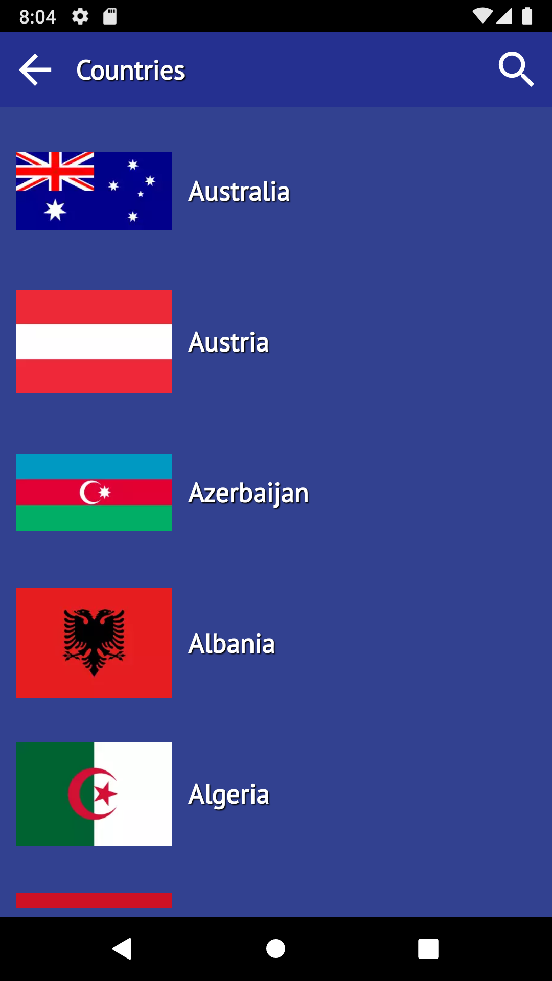 اسکرین شات 2 برنامه Countries of the World - quiz