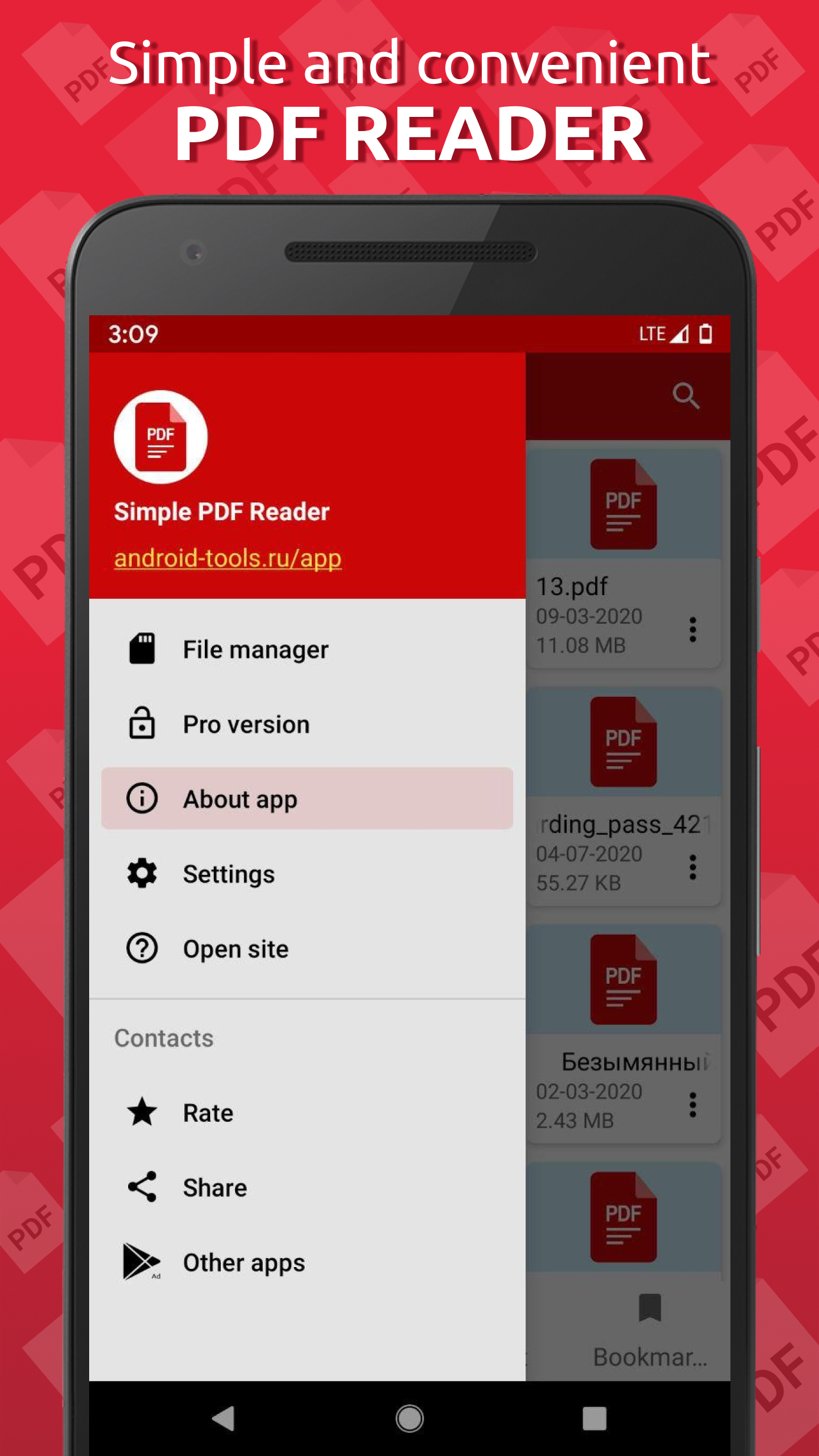 اسکرین شات 1 برنامه Simple PDF Reader