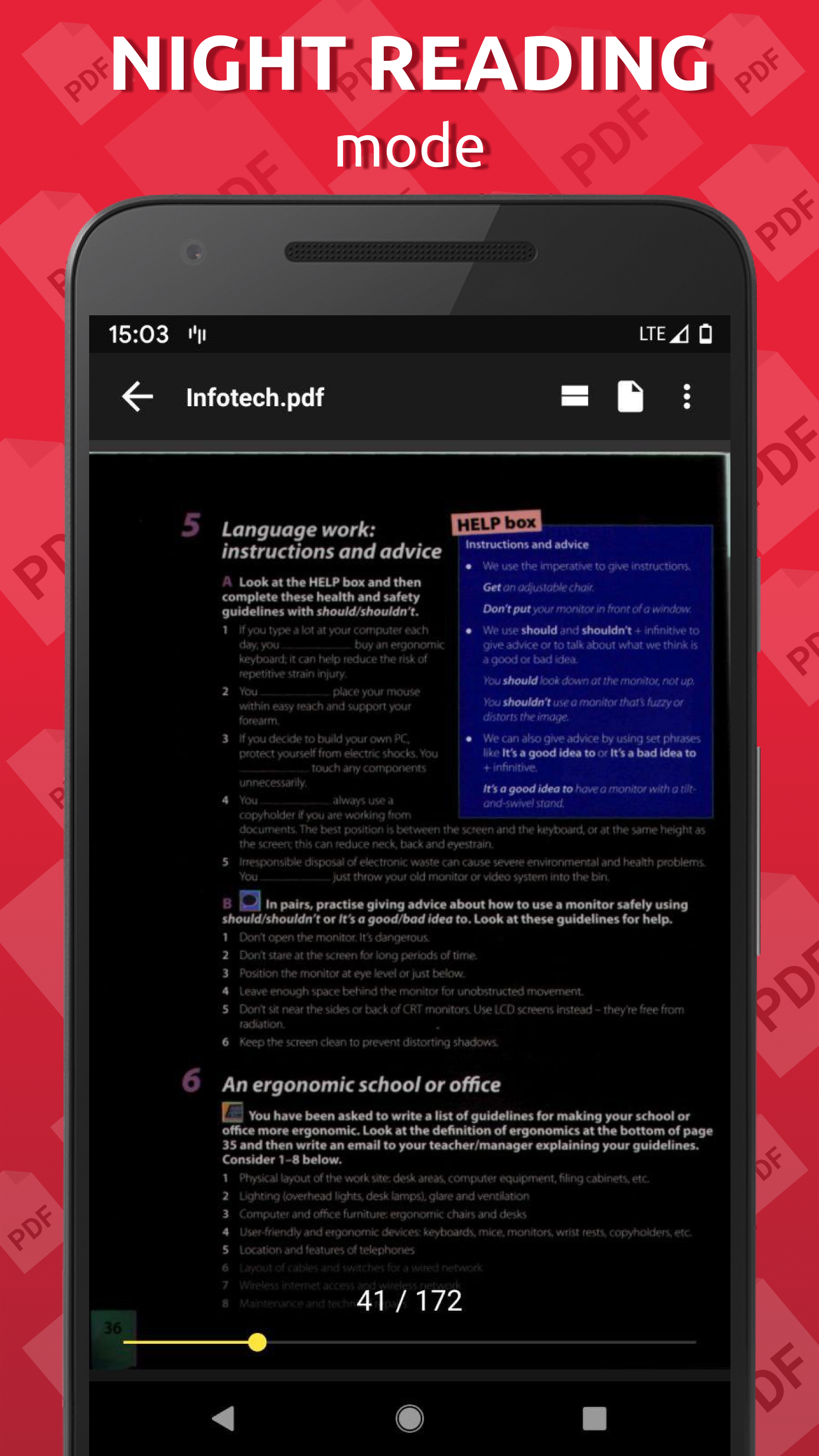 اسکرین شات 2 برنامه Simple PDF Reader