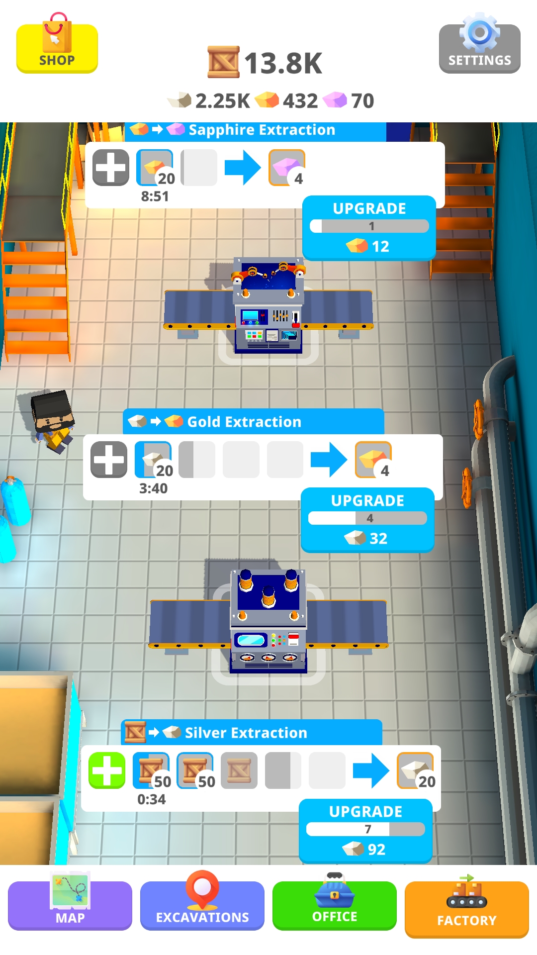 اسکرین شات 3 بازی Idle Miner: Digger Tycoon Game