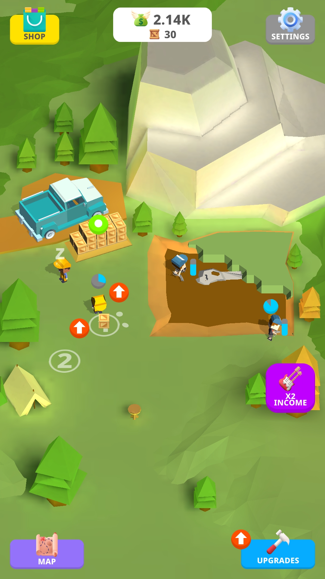 اسکرین شات 1 بازی Idle Miner: Digger Tycoon Game