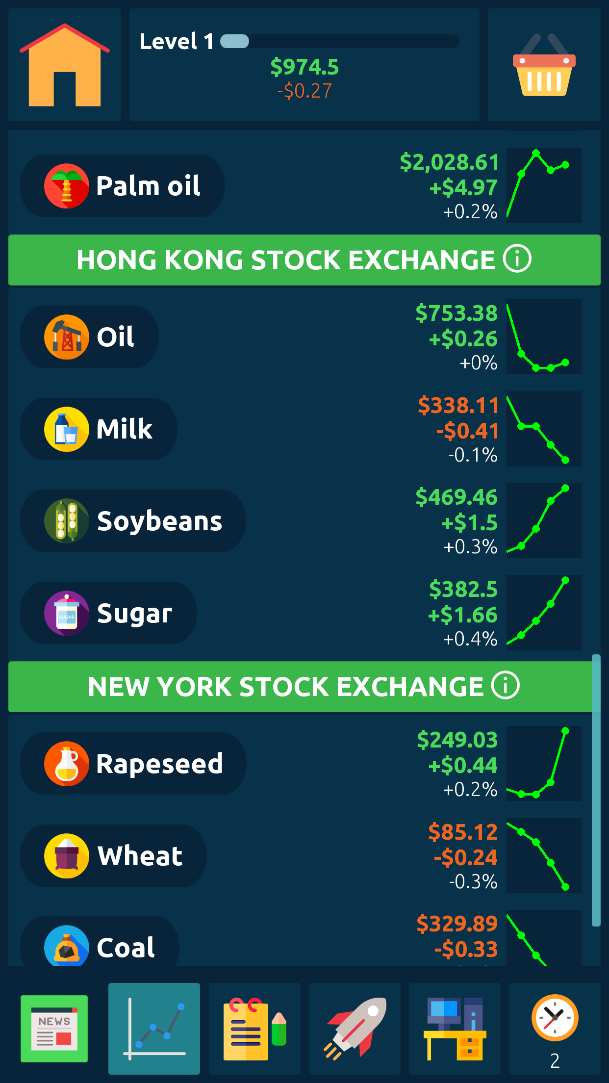 اسکرین شات 2 بازی Stock Exchange Game Simulator