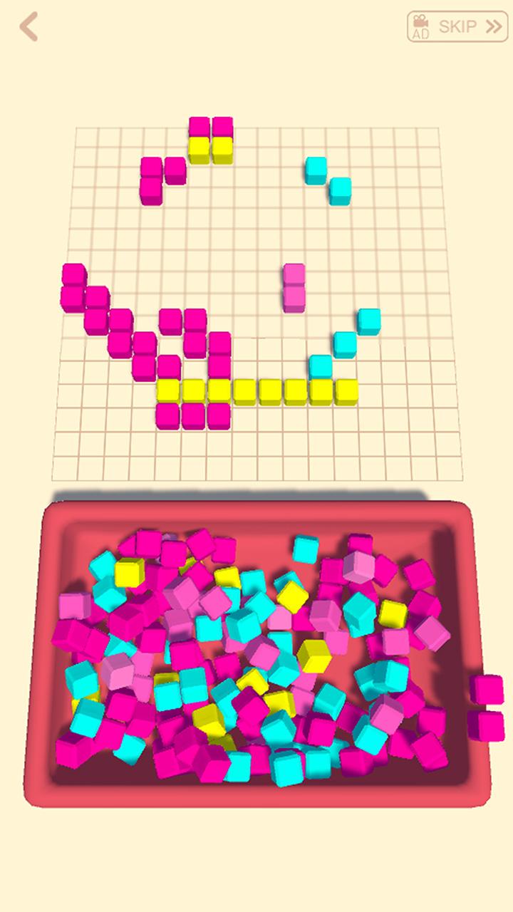 اسکرین شات 4 بازی Cubes Art - Assemble object un