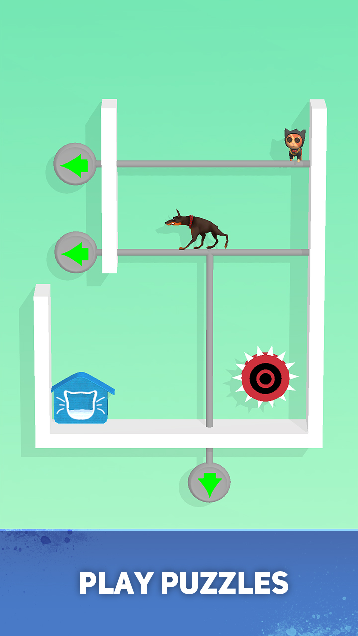 اسکرین شات 4 بازی Kitten Rescue - Pin Pull