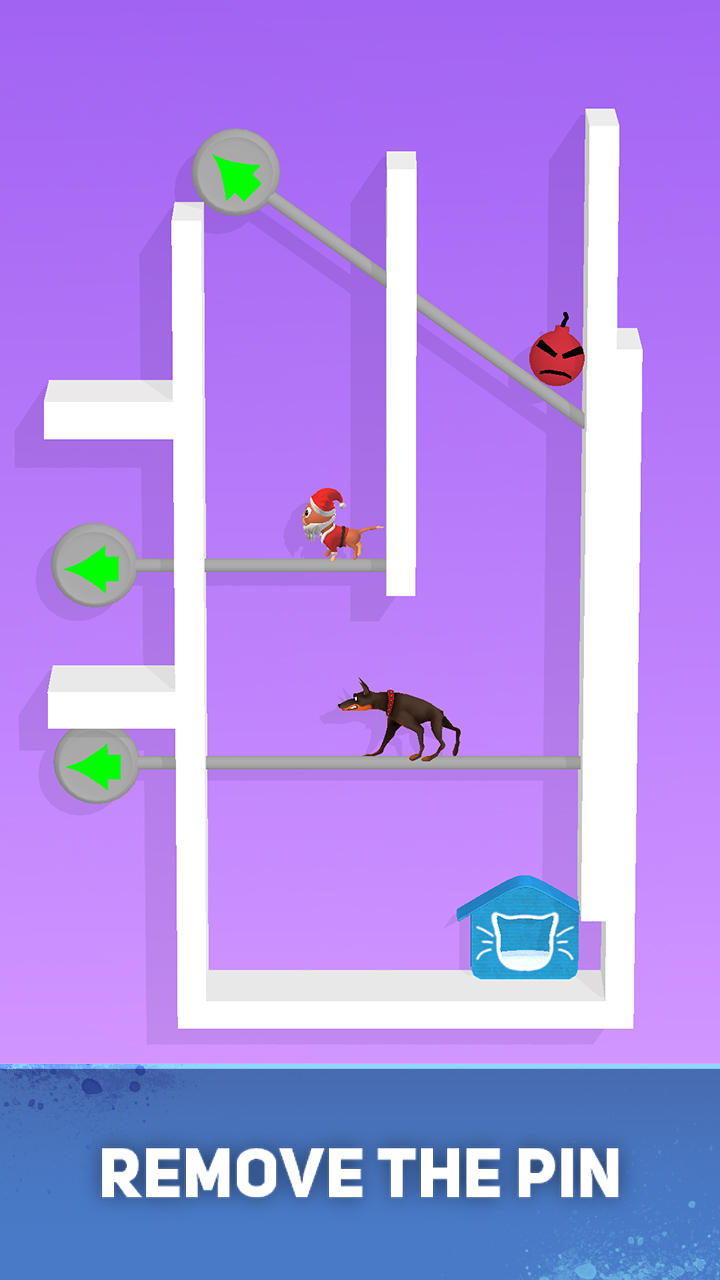 اسکرین شات 1 بازی Kitten Rescue - Pin Pull
