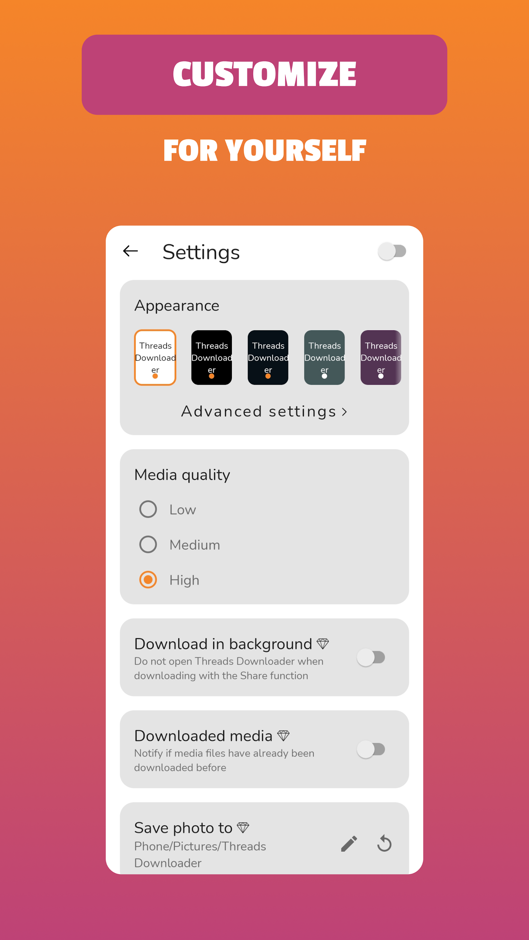 اسکرین شات 4 برنامه Tget - Threads Downloader