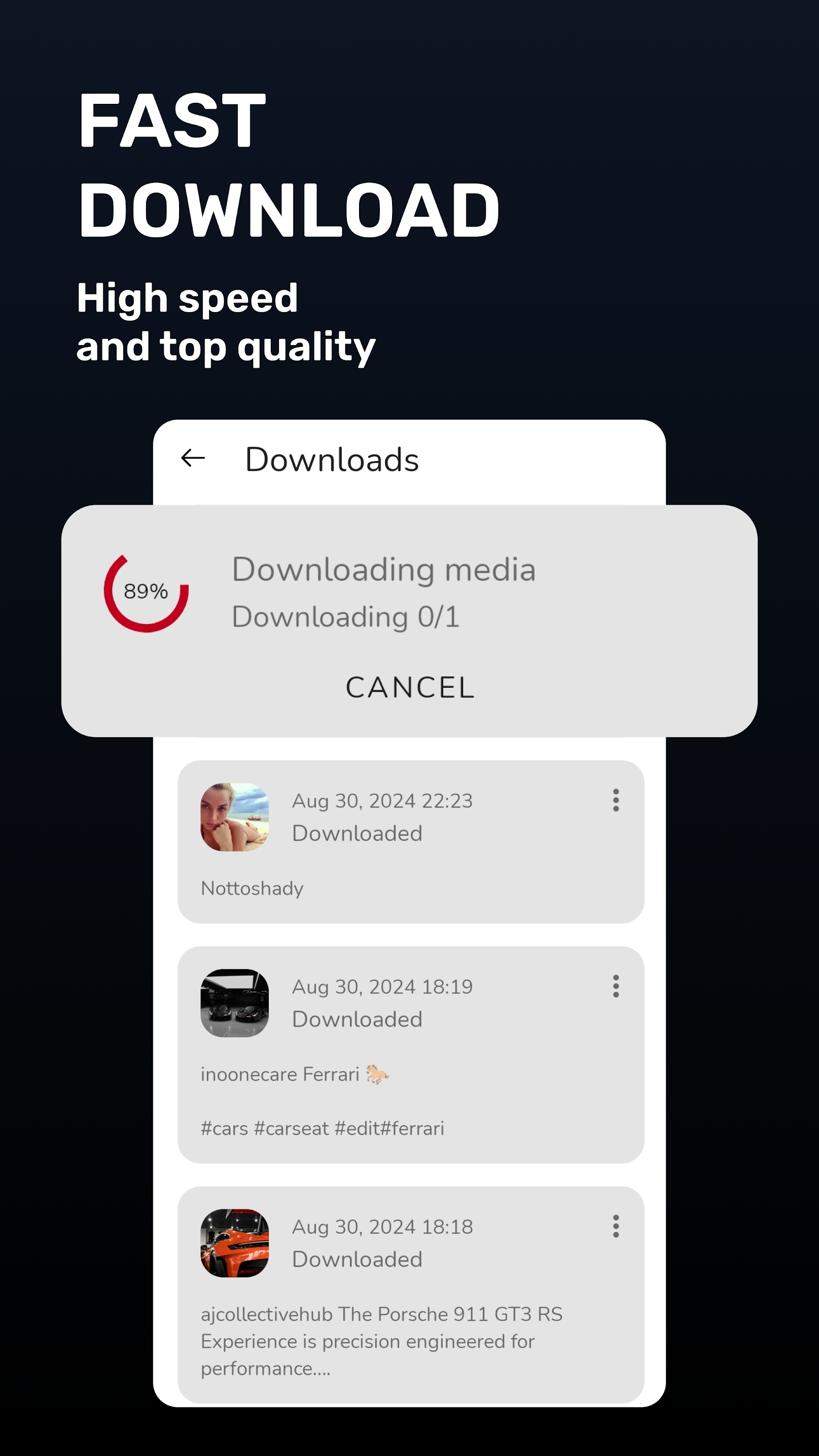 اسکرین شات 4 برنامه Tikget - Video Downloader