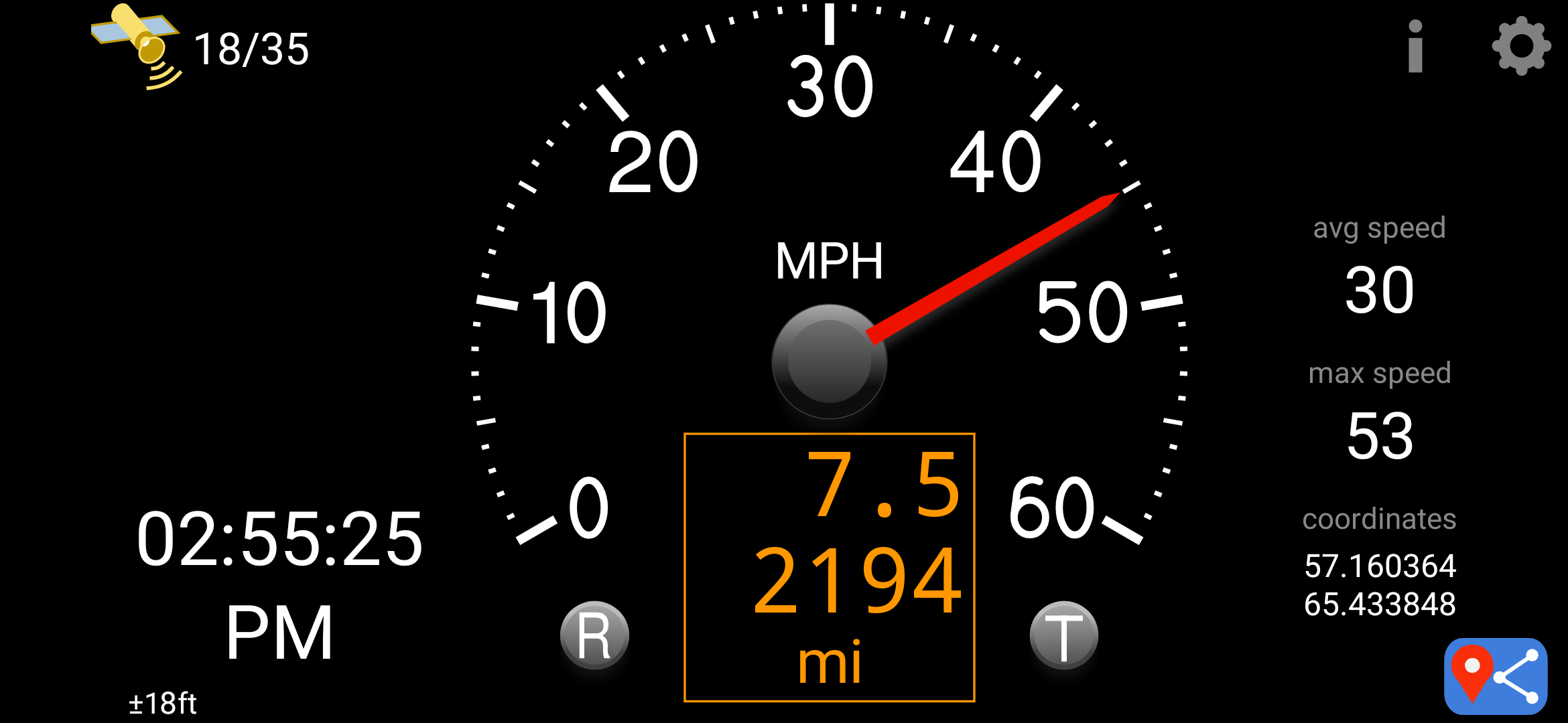اسکرین شات 5 برنامه GNSS speedometer
