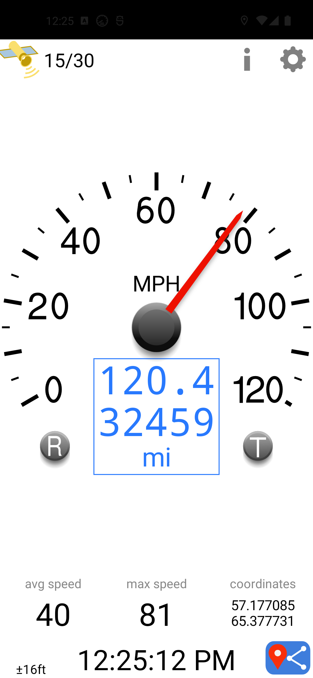 اسکرین شات 2 برنامه GNSS speedometer
