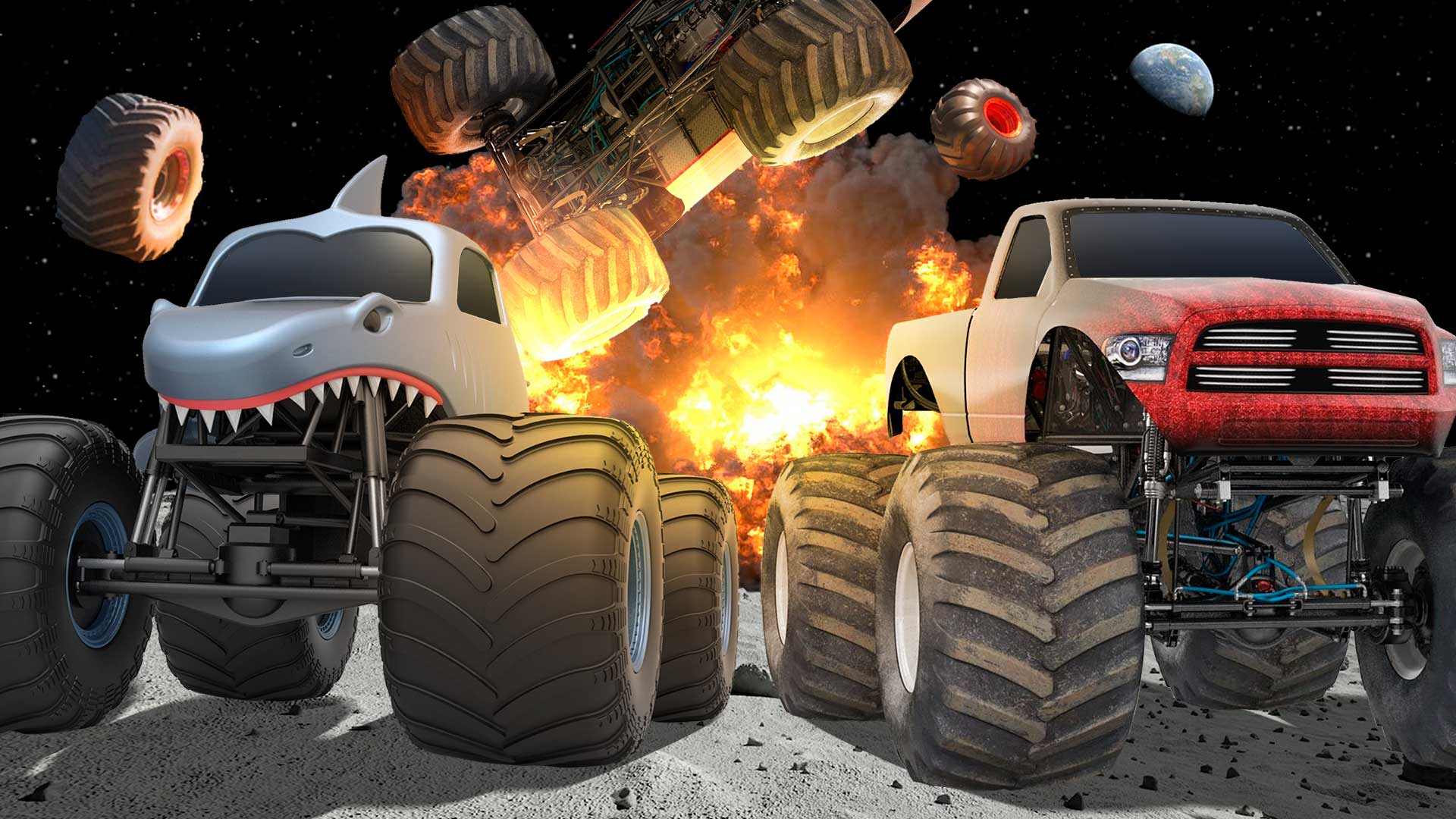 اسکرین شات 2 بازی Monster Truck Crash Moon