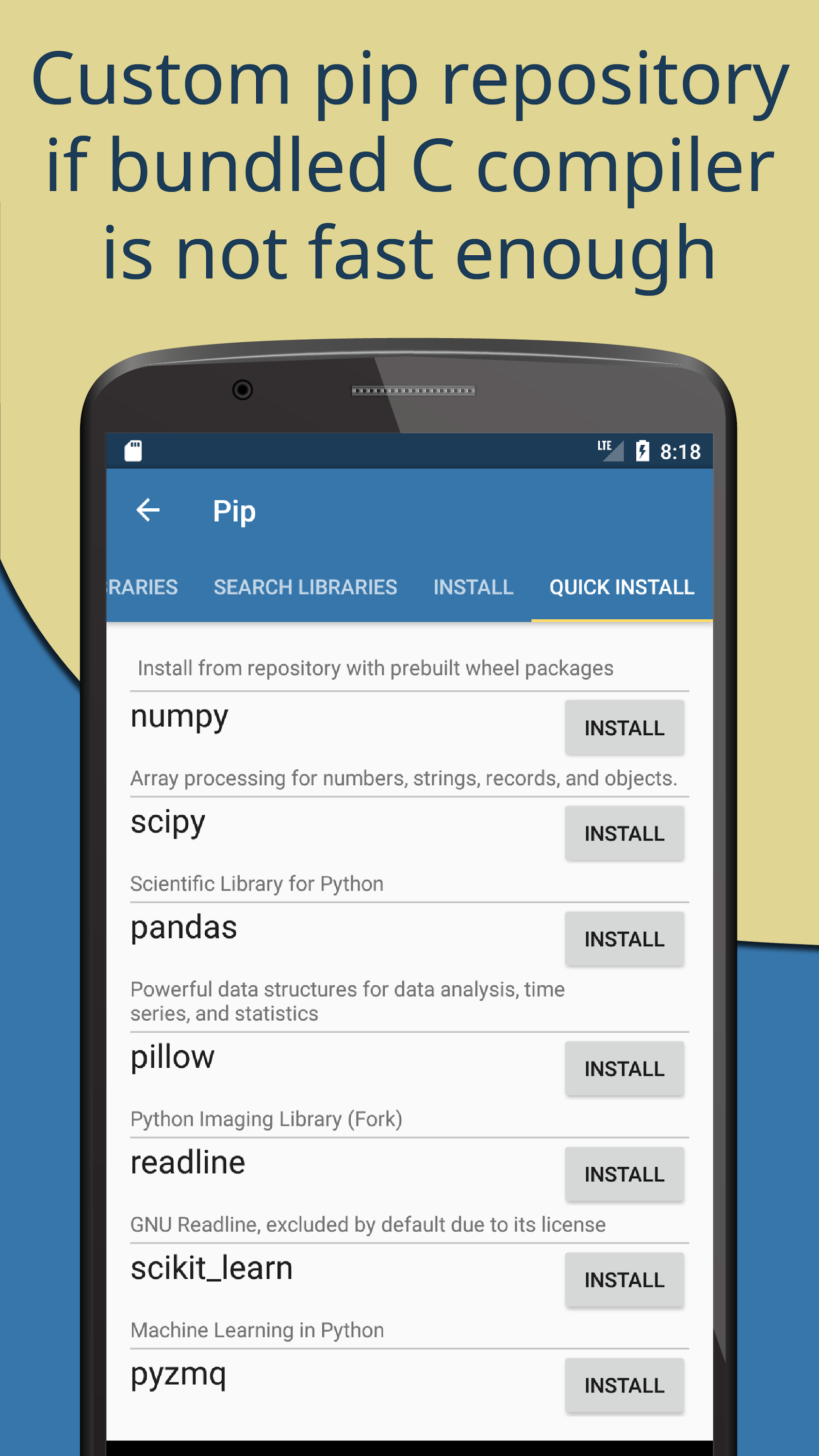 اسکرین شات 4 برنامه Pydroid 3 - IDE for Python 3