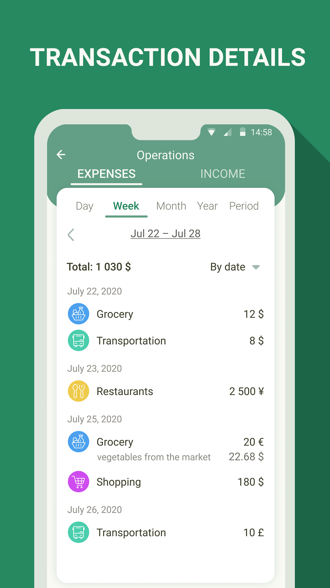 اسکرین شات 3 برنامه Money manager & expenses