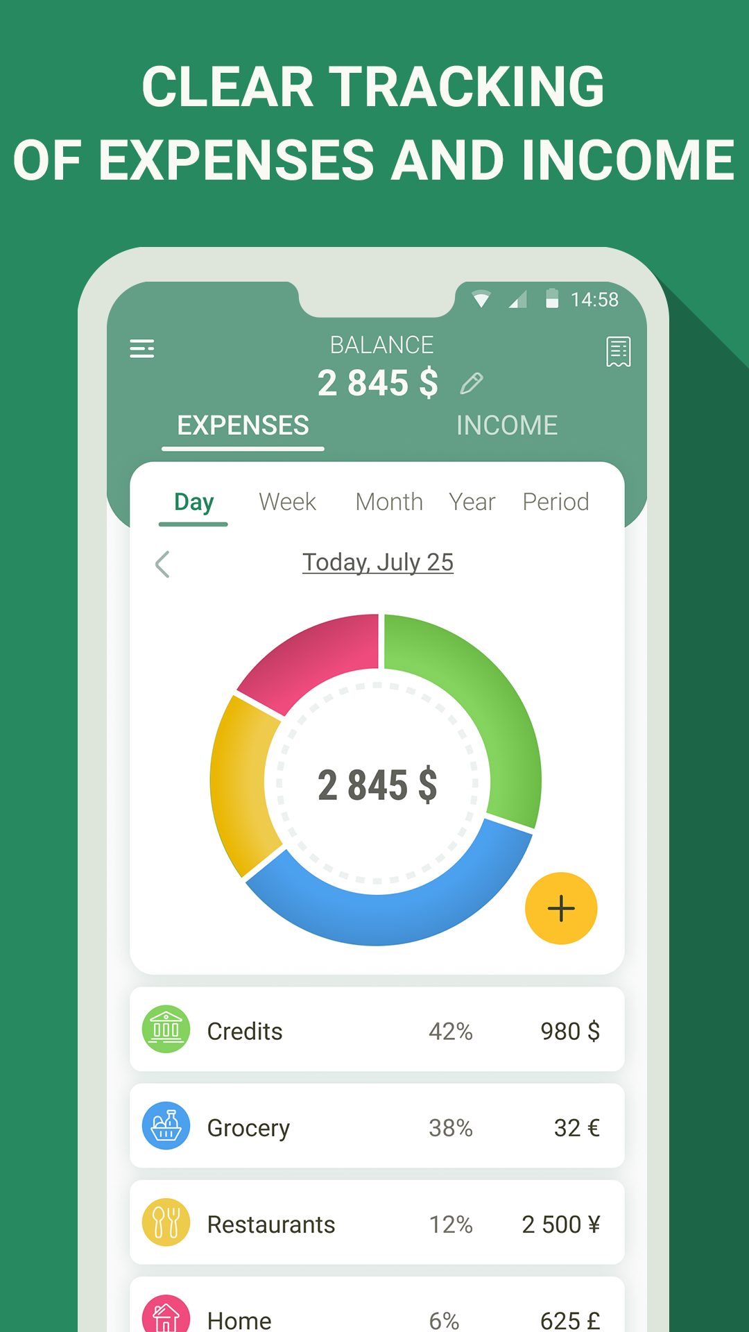 اسکرین شات 1 برنامه Money manager & expenses