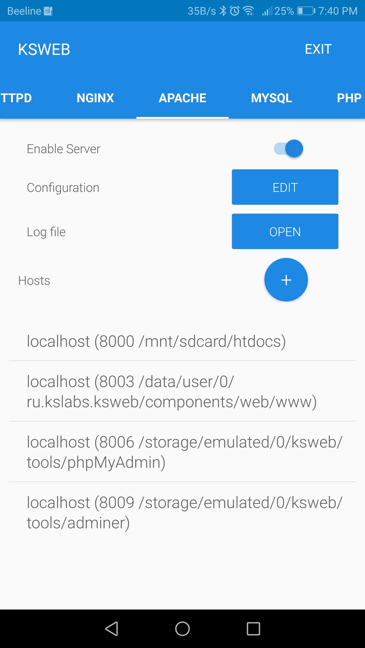 اسکرین شات 2 برنامه KSWEB: web developer kit