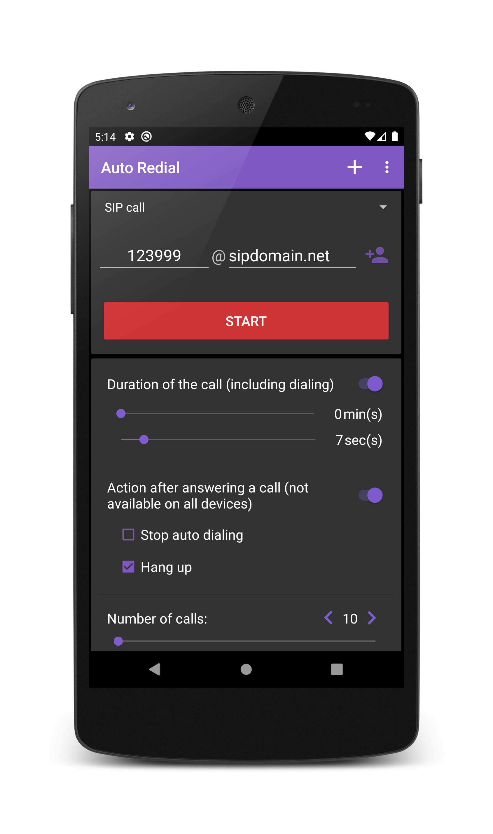 اسکرین شات 6 برنامه Auto Redial