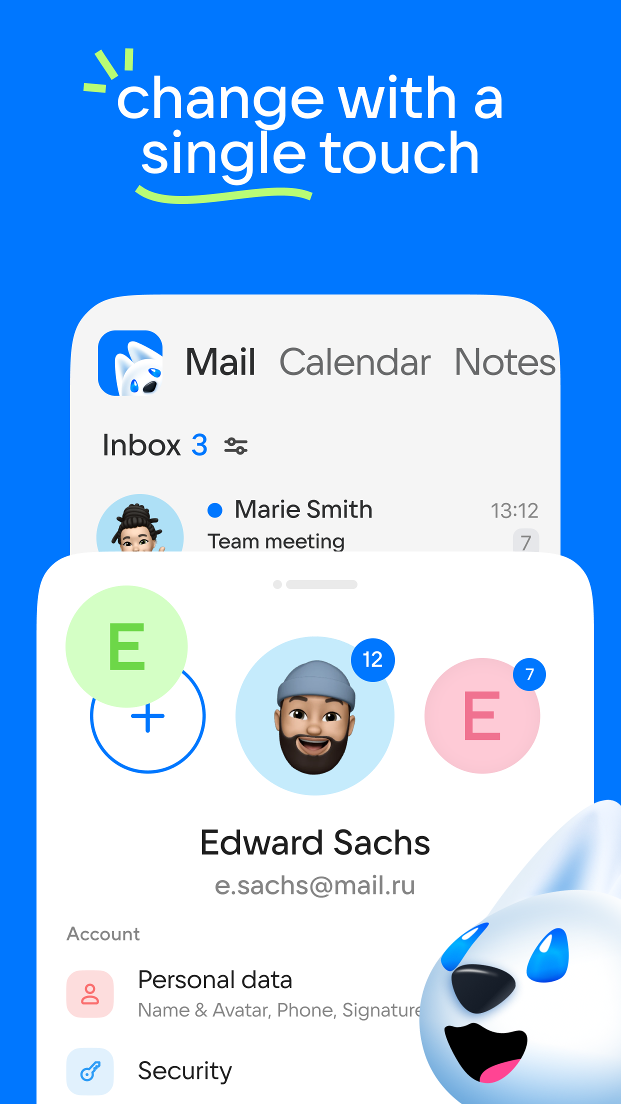 اسکرین شات 7 برنامه Mail: Email, Cloud, Calendar