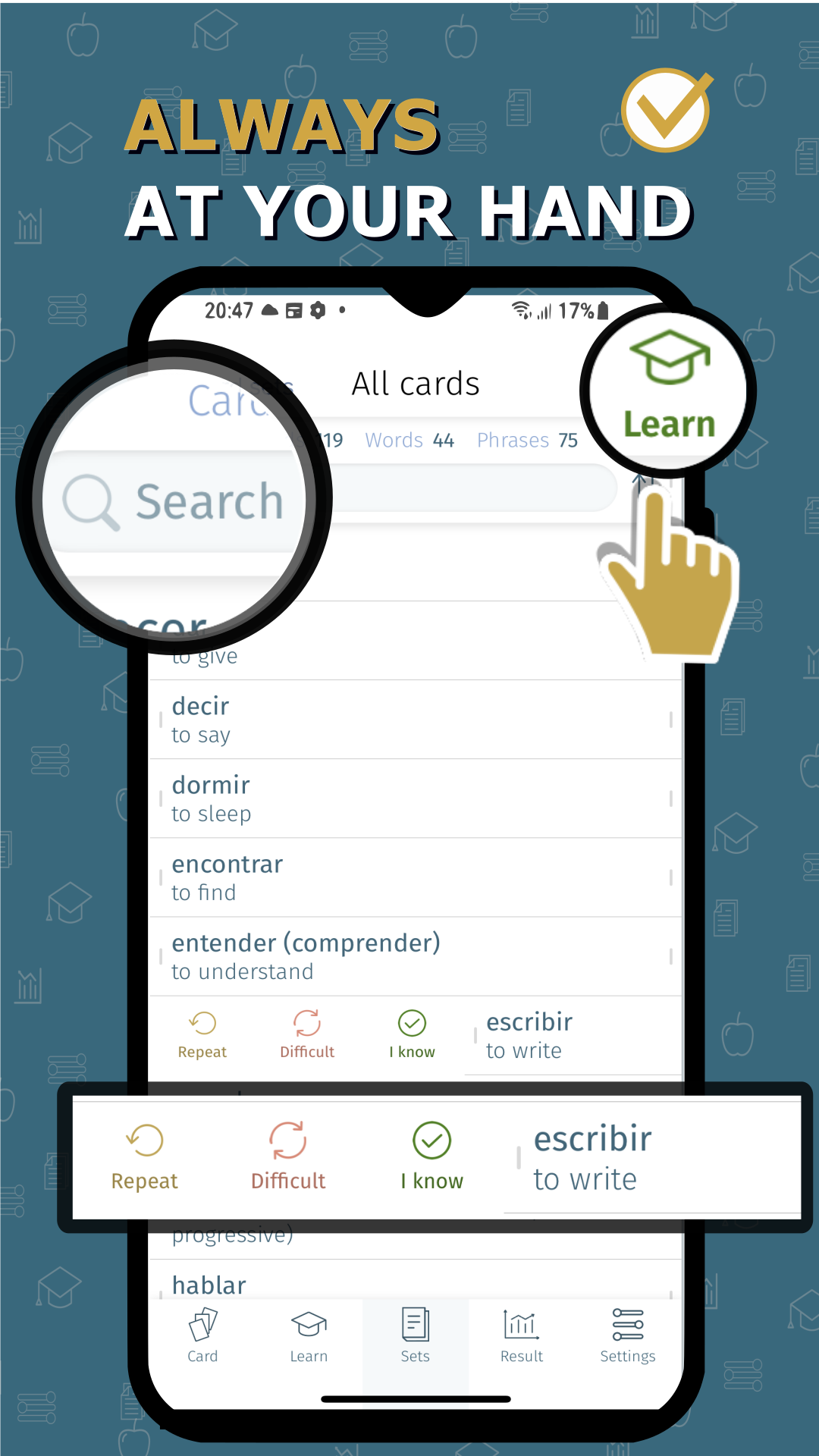 اسکرین شات 7 برنامه Flashcard maker vocab notebook