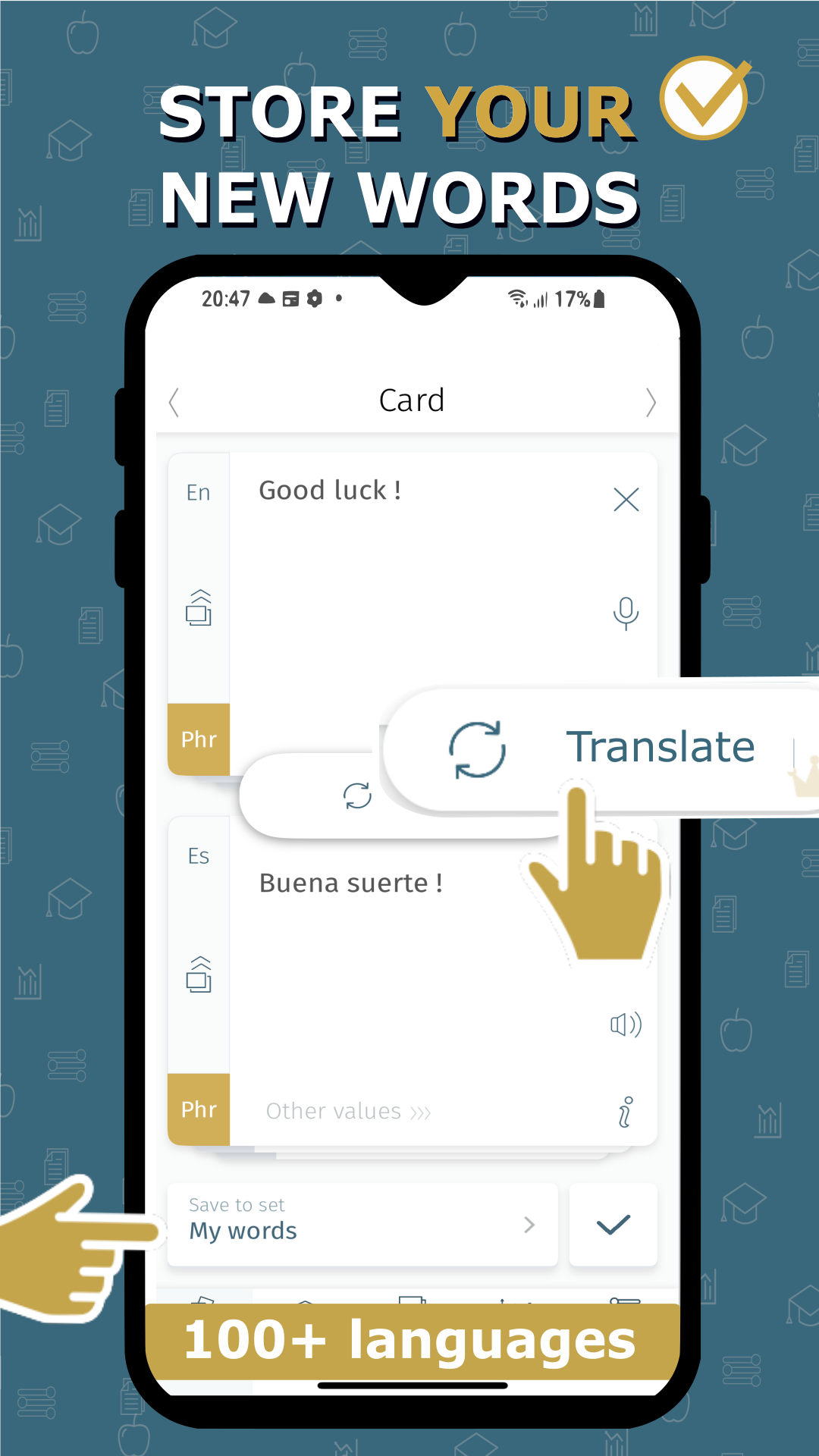 اسکرین شات 1 برنامه Flashcard maker vocab notebook