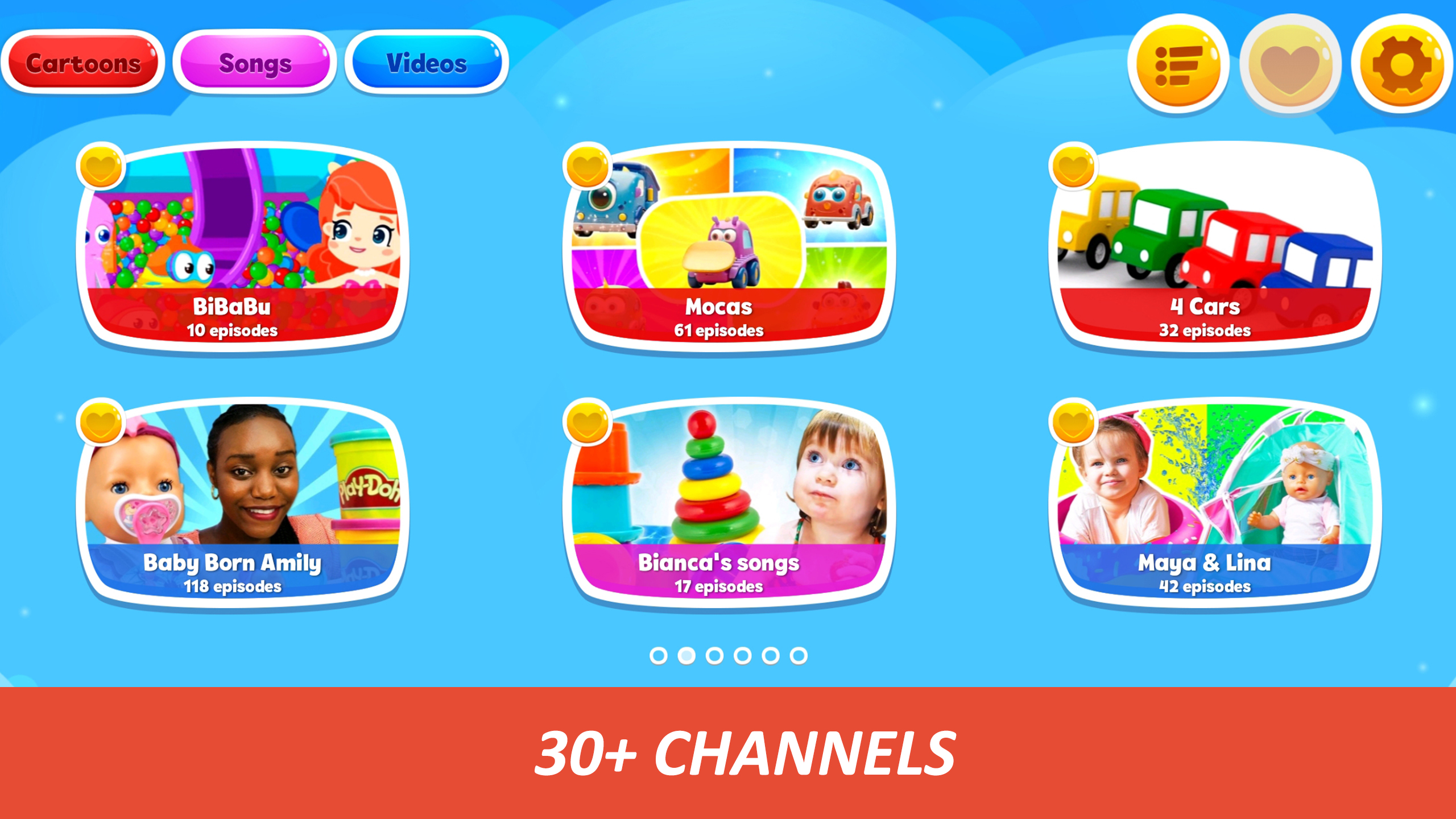 اسکرین شات 5 برنامه Kapuki TV: Cartoons for Kids