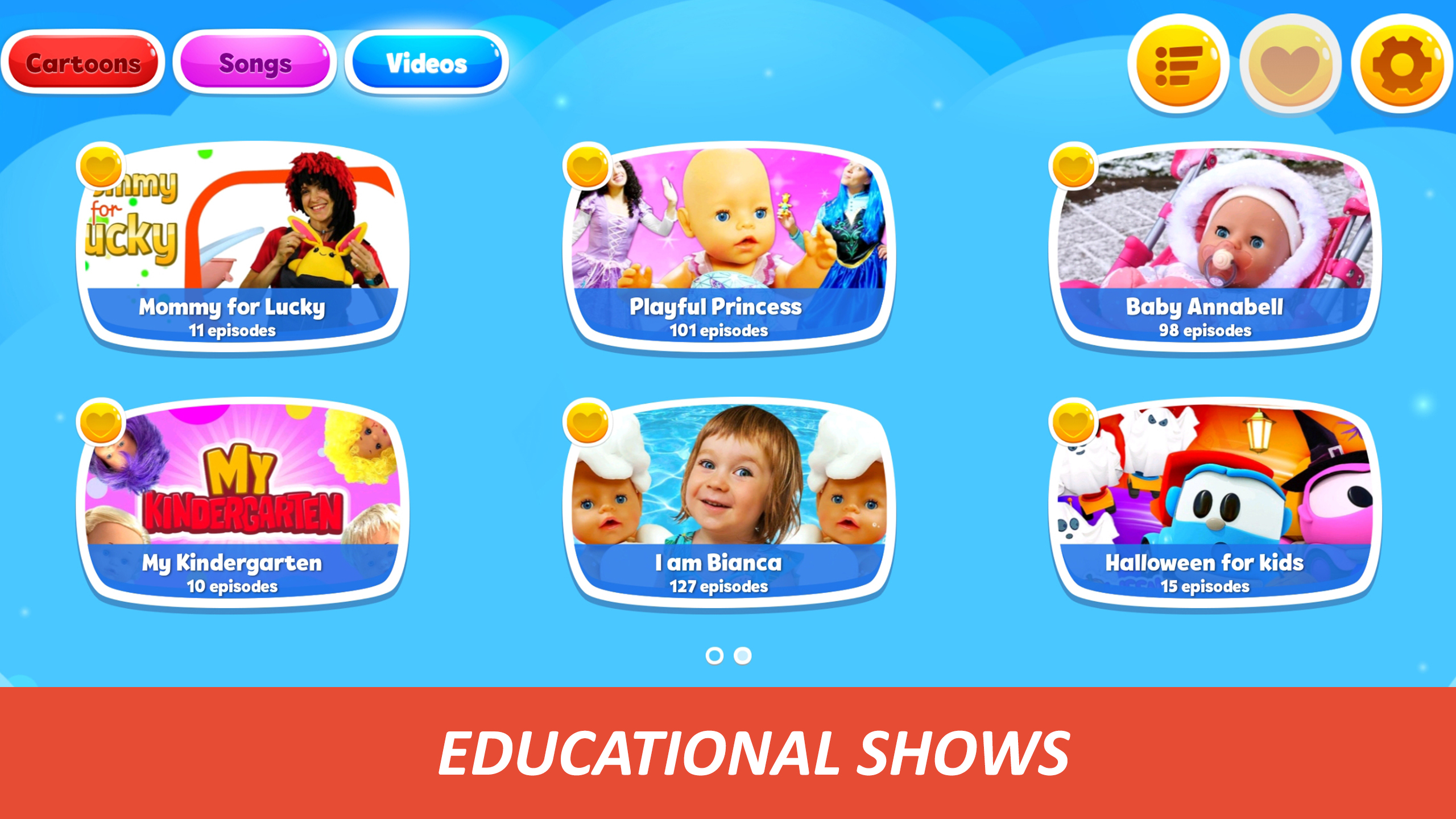 اسکرین شات 3 برنامه Kapuki TV: Cartoons for Kids