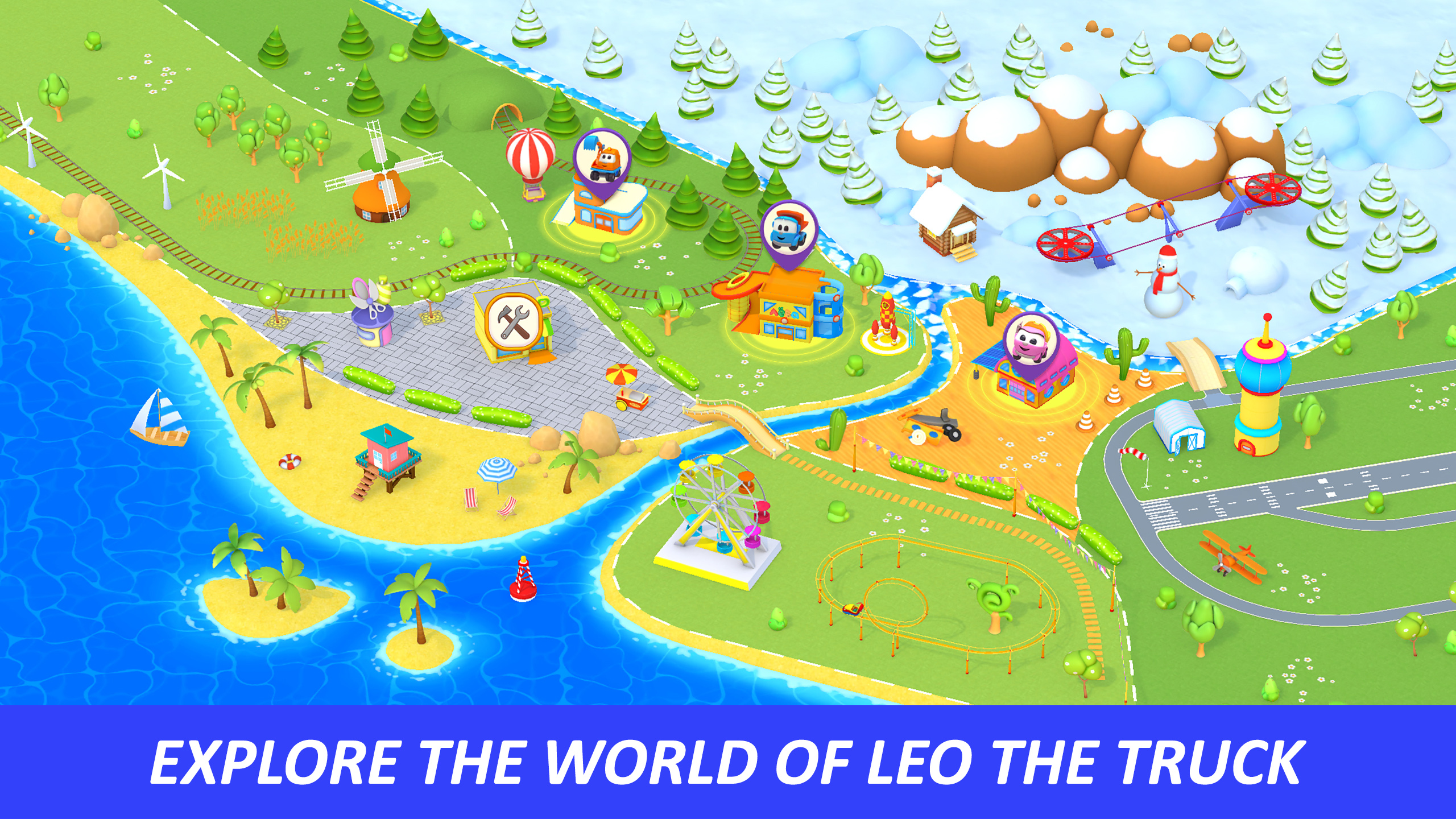 اسکرین شات 2 بازی Leo and Cars World: kids games