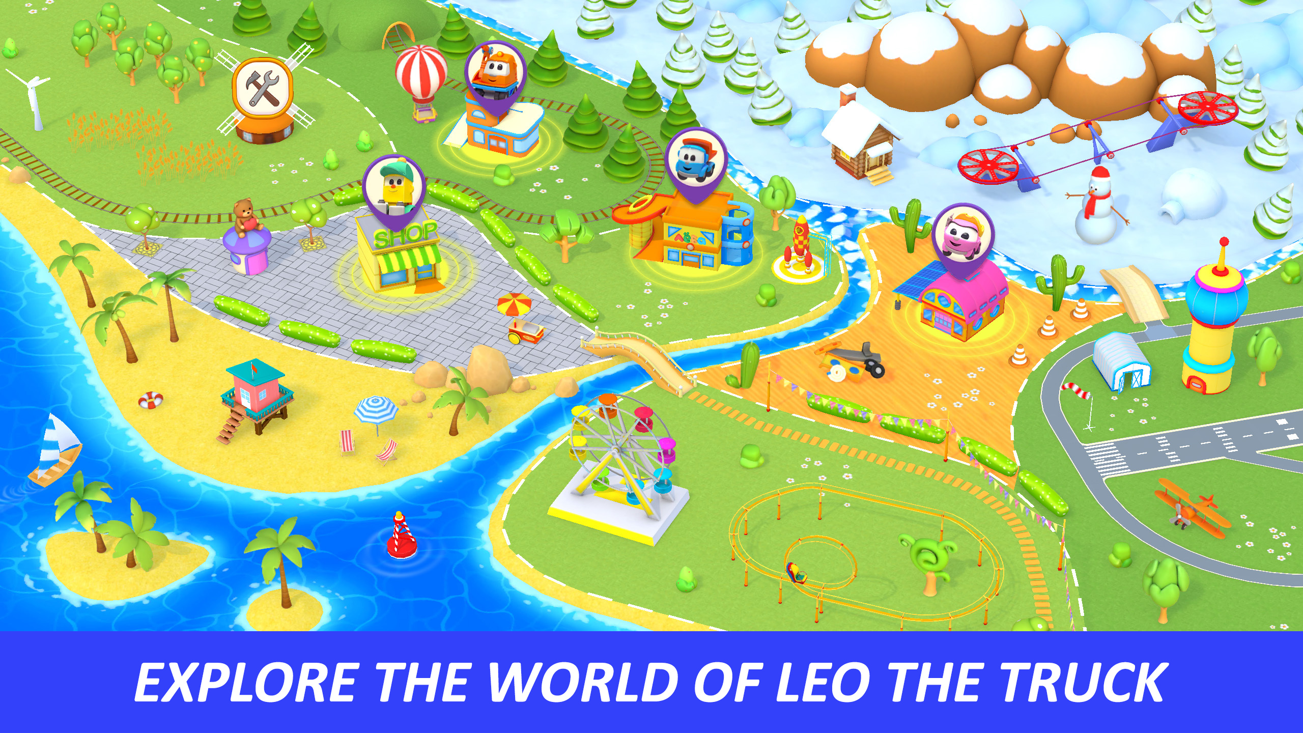 اسکرین شات 3 بازی Leo and Cars World: kids games