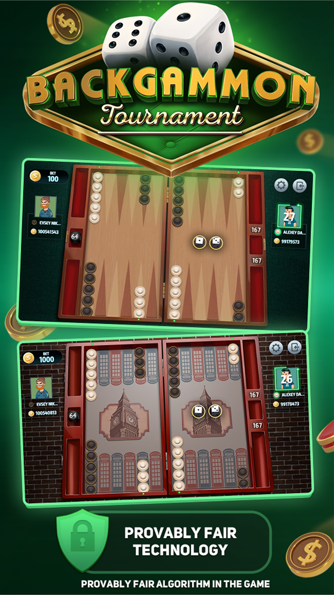 اسکرین شات 1 بازی Backgammon Tournament