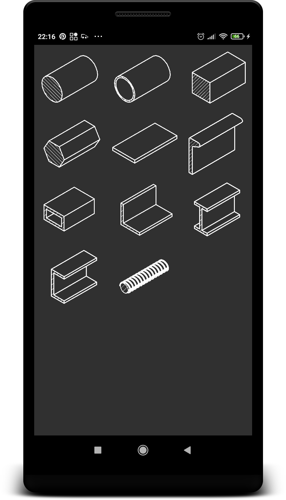 اسکرین شات 1 برنامه Metal Weight  Calculator