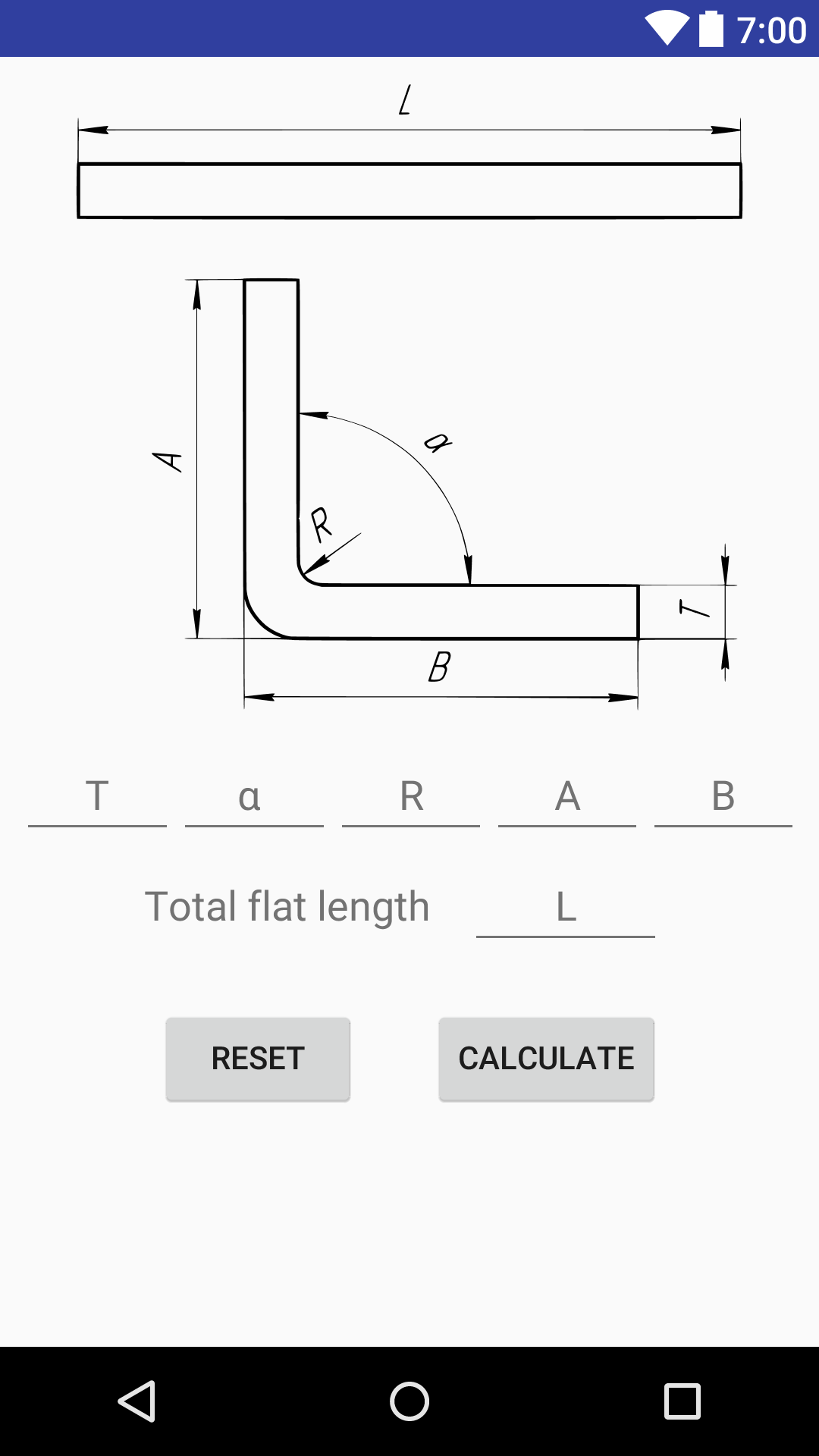اسکرین شات 2 برنامه Bending Sheet Metal Calculator