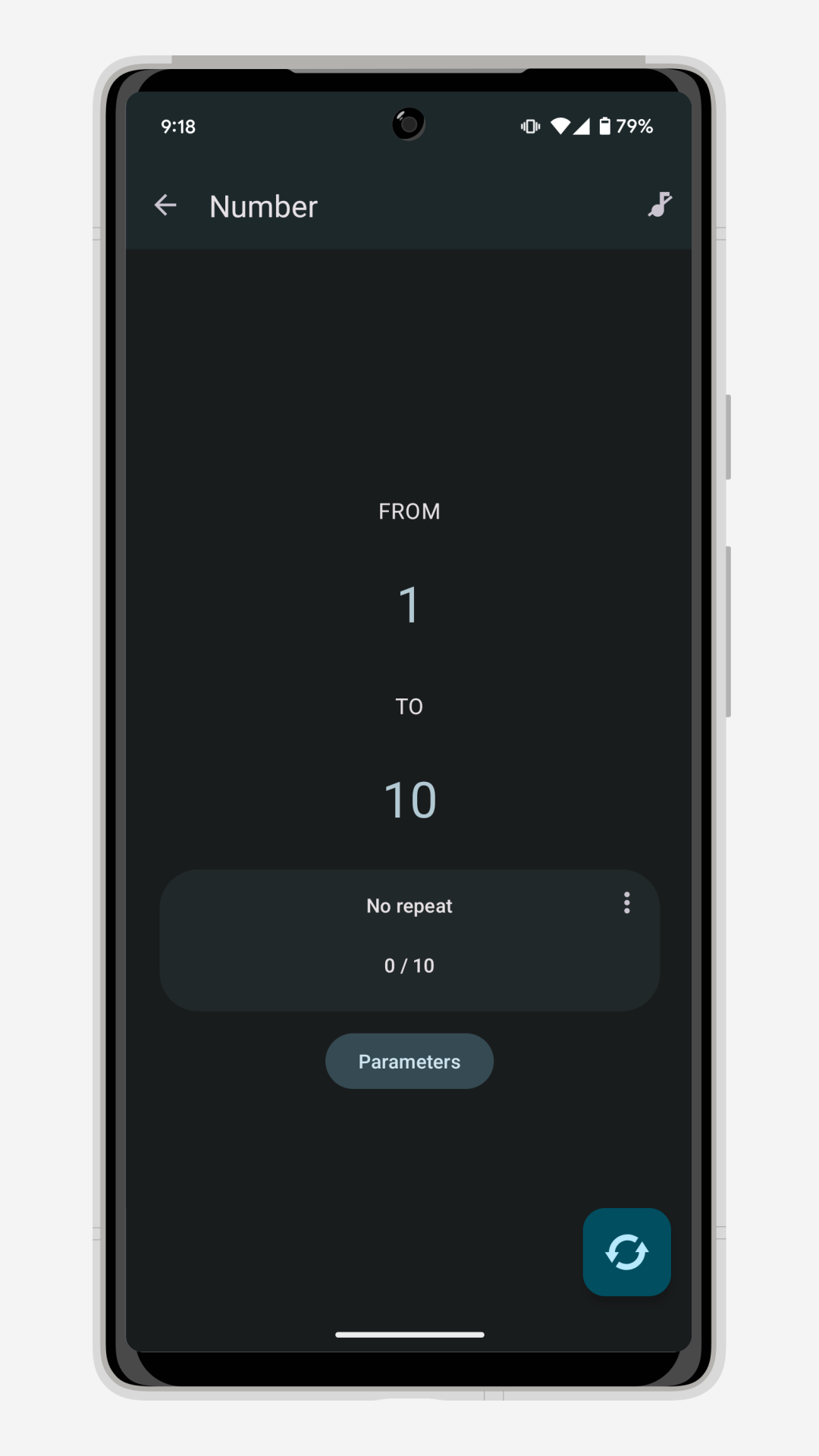اسکرین شات 2 برنامه Random Number Generator