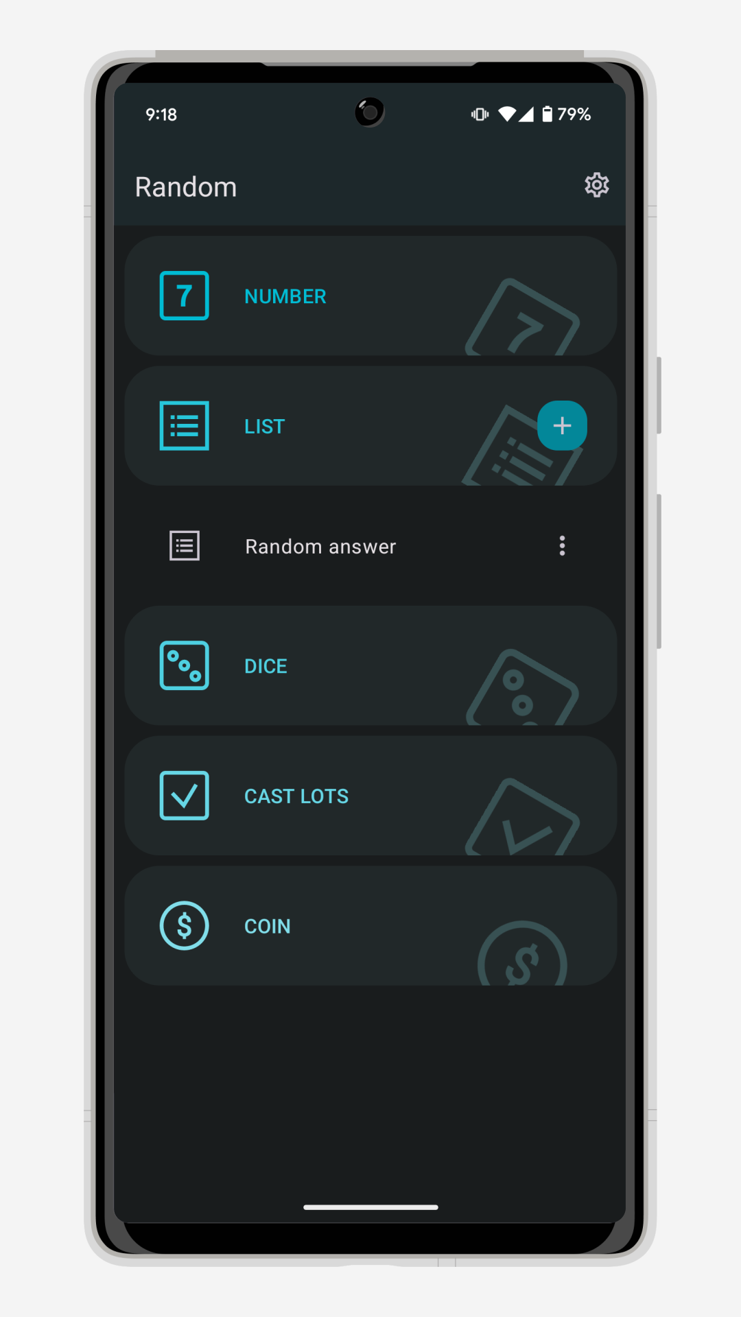 اسکرین شات 1 برنامه Random Number Generator