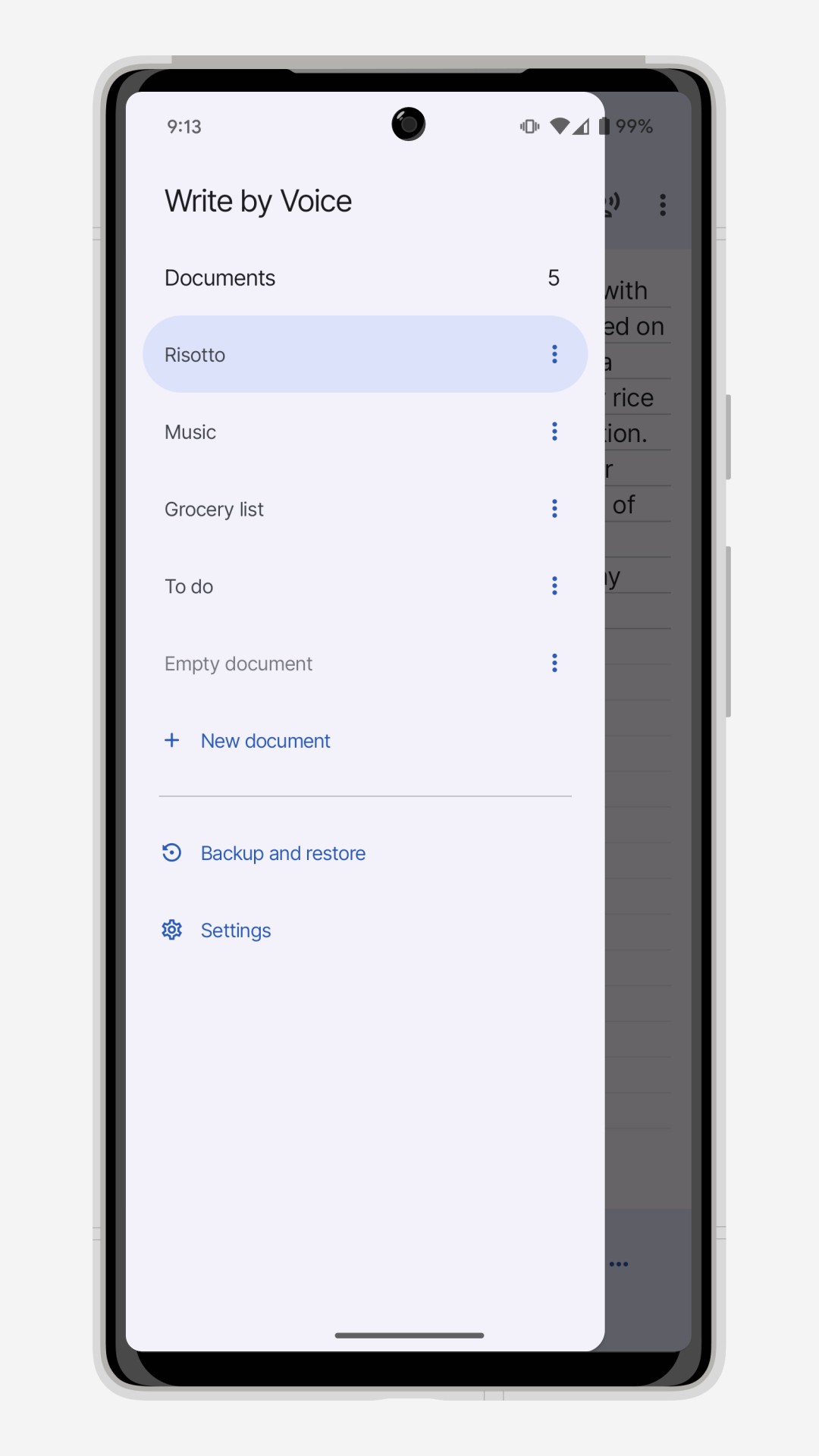 اسکرین شات 4 برنامه Write by Voice: Speech to Text