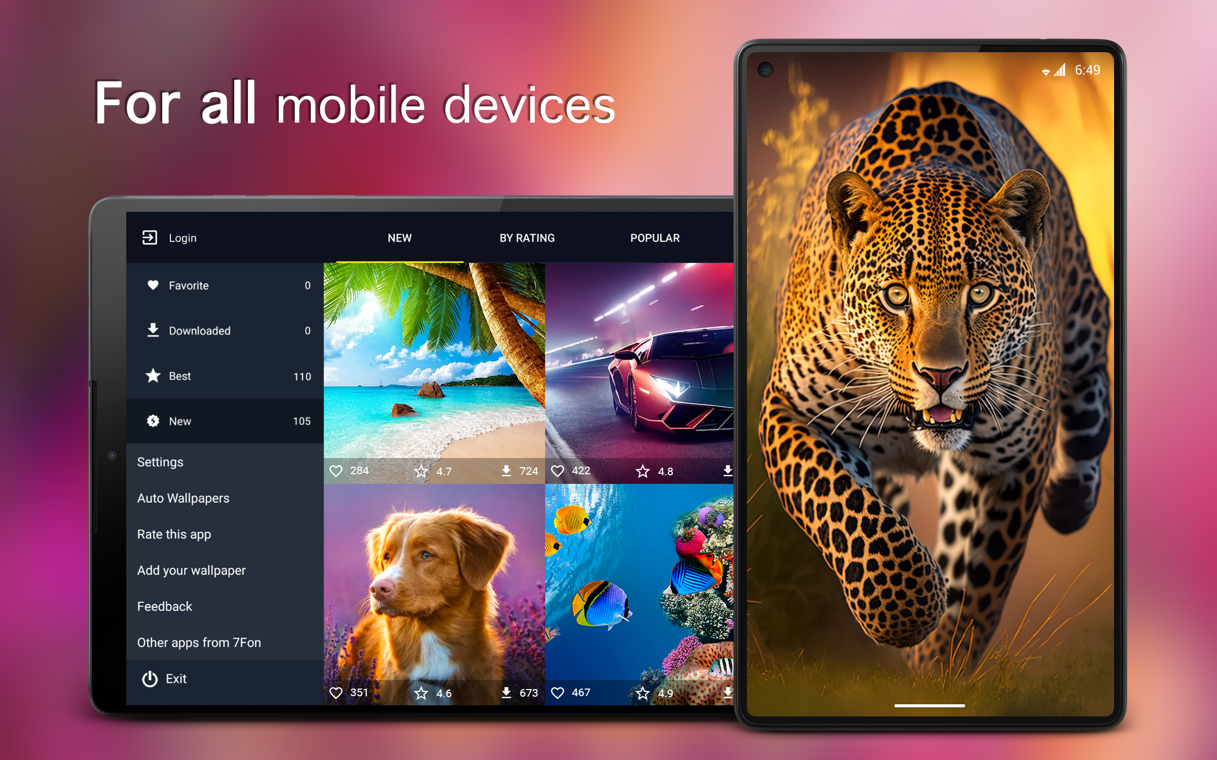 اسکرین شات 6 برنامه 7Fon: Wallpapers & Backgrounds