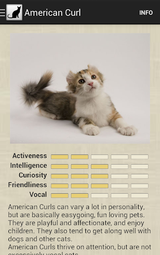 اسکرین شات 2 برنامه Cat Breeds