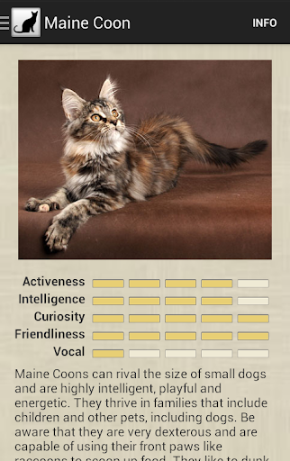 اسکرین شات 4 برنامه Cat Breeds