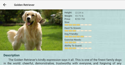 اسکرین شات 1 برنامه Dog Breeds