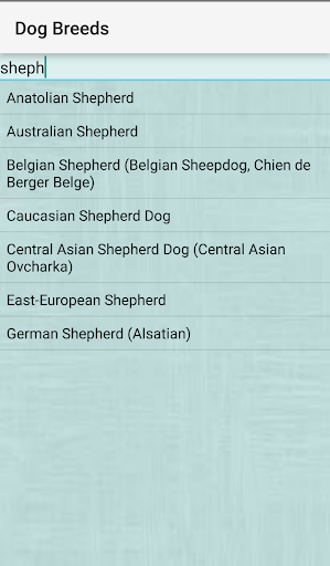 اسکرین شات 4 برنامه Dog Breeds