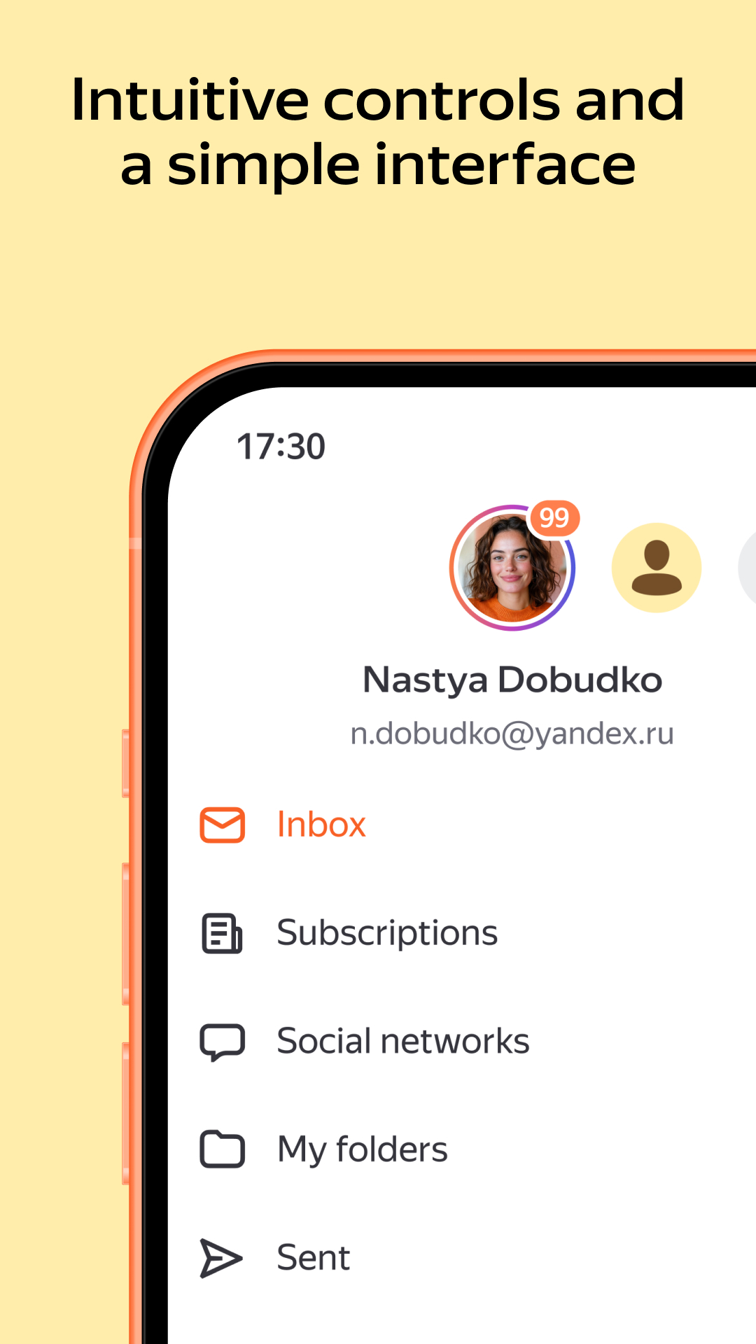 اسکرین شات 5 برنامه Yandex Mail: Email & Cloud