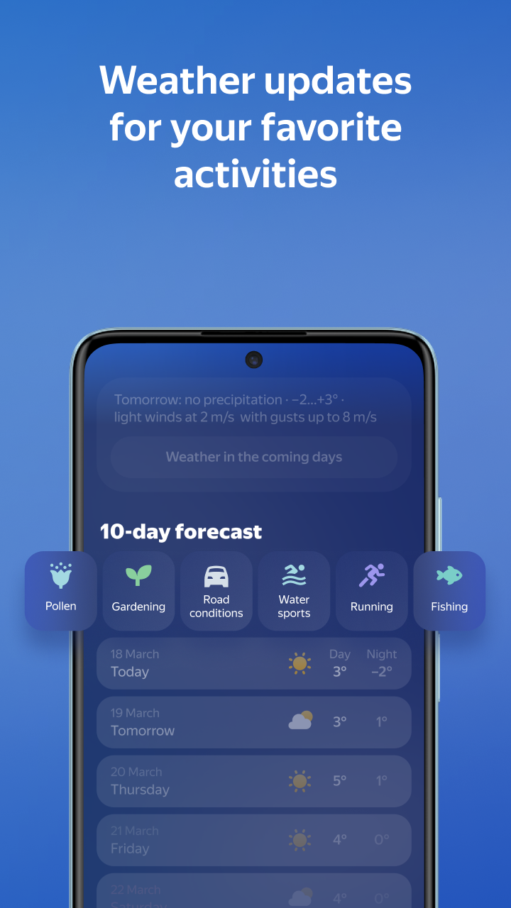 اسکرین شات 6 برنامه Yandex Weather & Rain Radar
