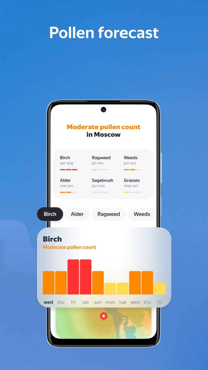 اسکرین شات 3 برنامه Yandex Weather & Rain Radar