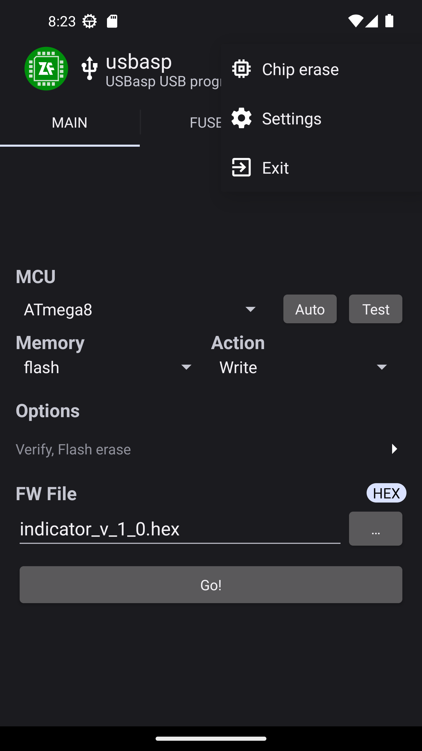 اسکرین شات 4 برنامه ZFlasher AVR
