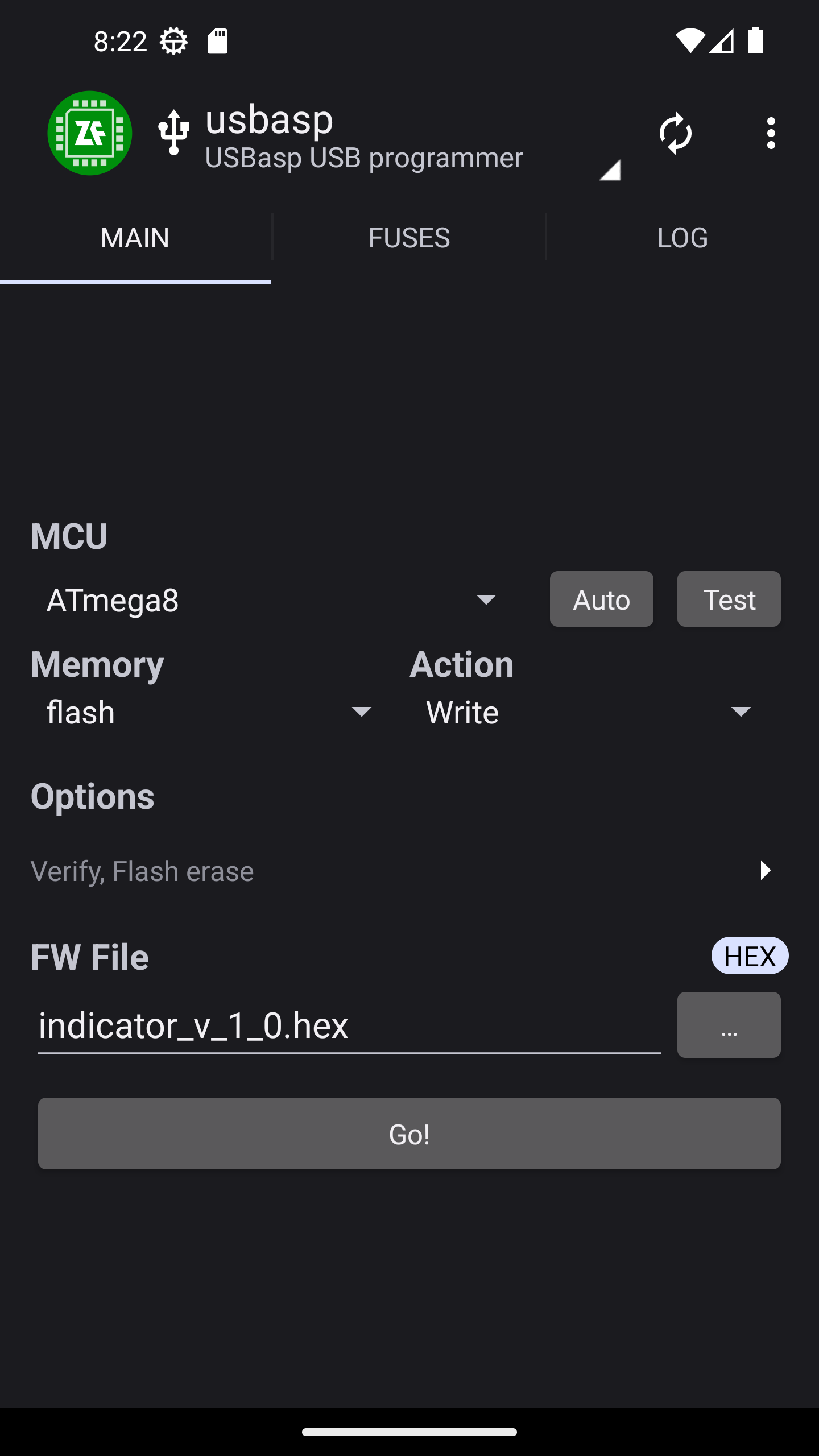 اسکرین شات 1 برنامه ZFlasher AVR