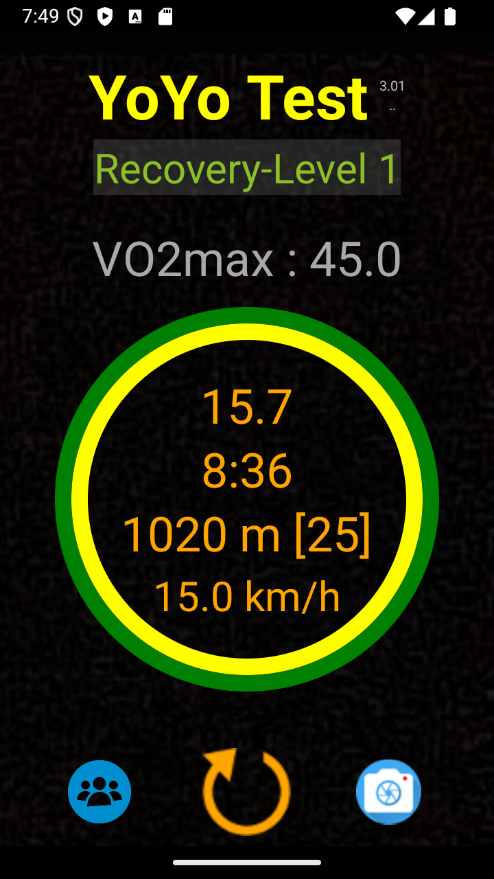 اسکرین شات 3 برنامه Yo-Yo Intermittent Test