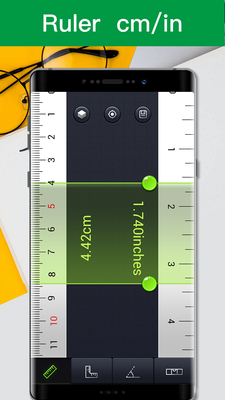 اسکرین شات 4 برنامه Ruler, Protractor, BubbleLevel