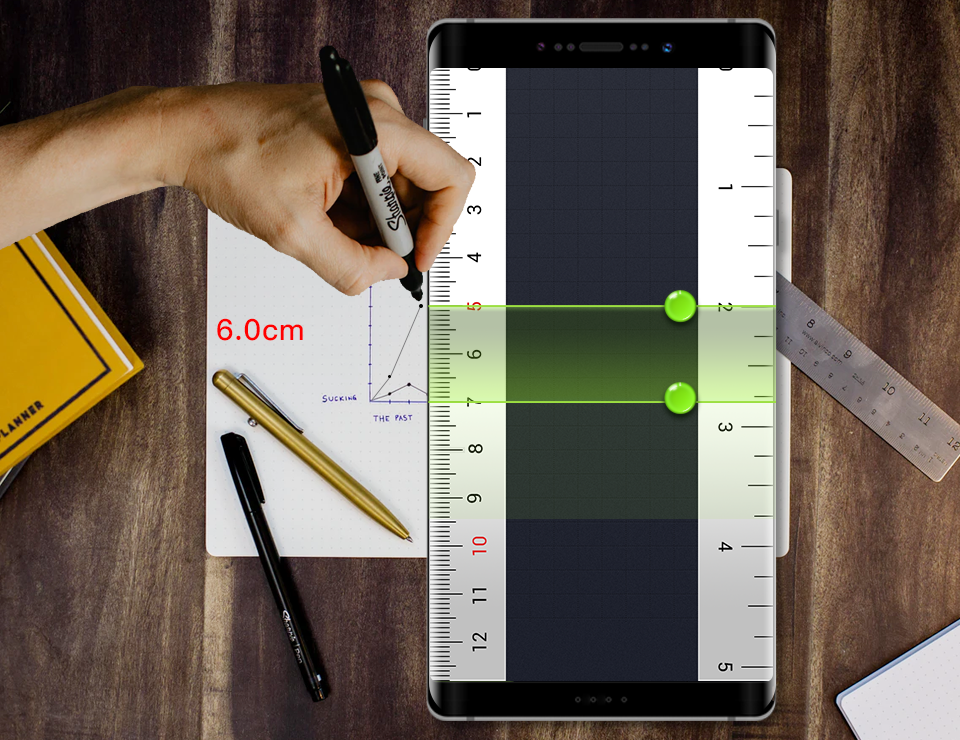 اسکرین شات 3 برنامه Ruler, Protractor, BubbleLevel
