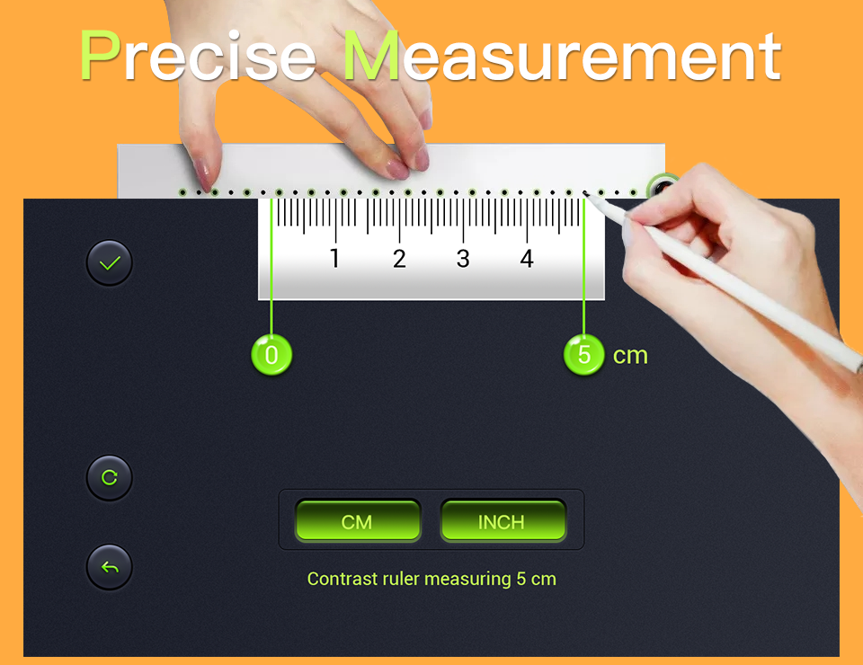 اسکرین شات 2 برنامه Ruler, Protractor, BubbleLevel