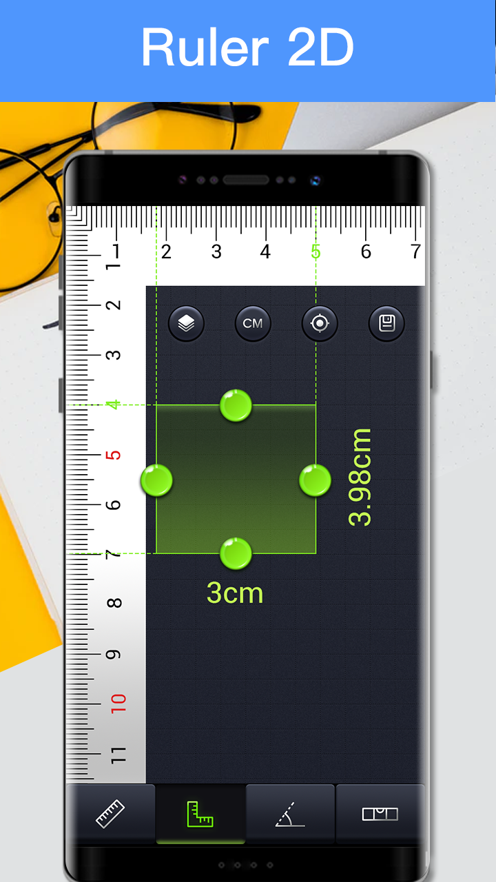 اسکرین شات 5 برنامه Ruler, Protractor, BubbleLevel