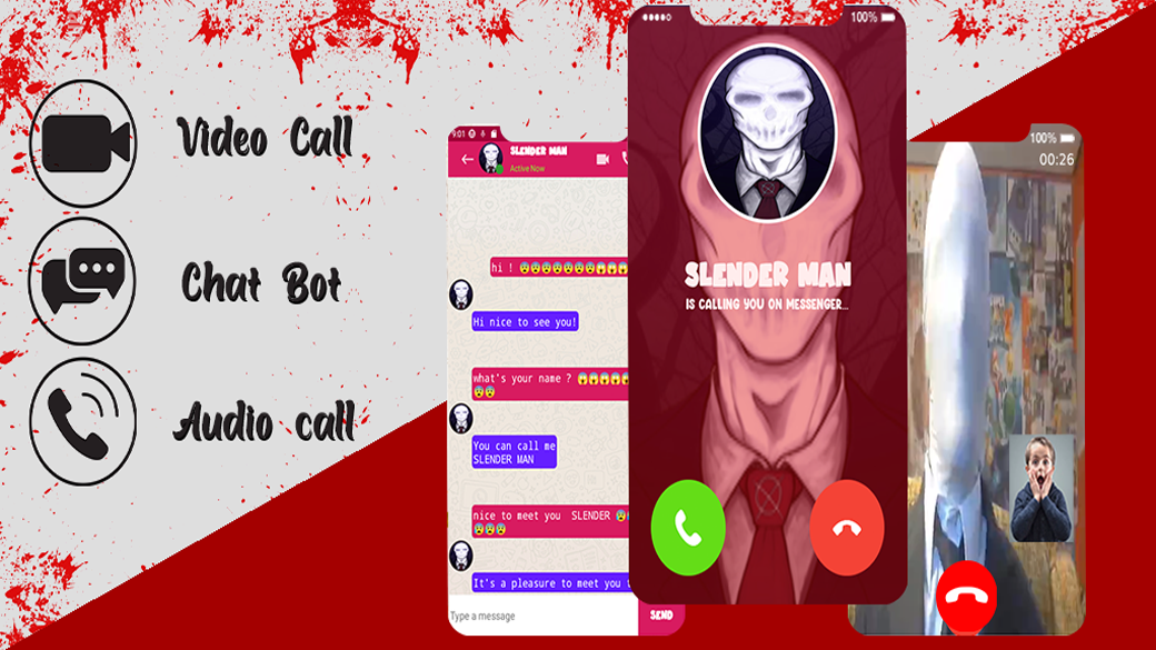 اسکرین شات 1 بازی Slender Man Video call