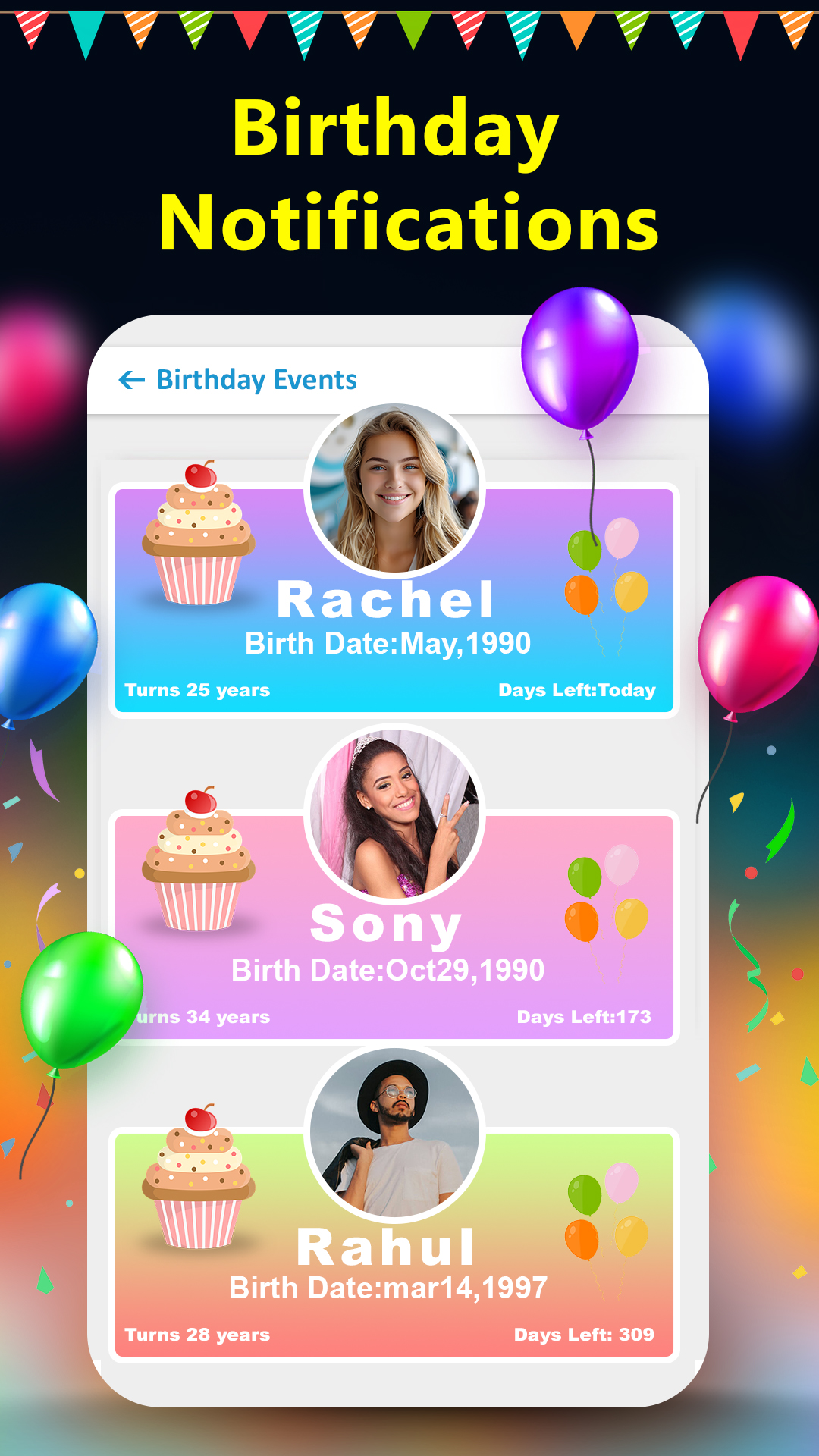 اسکرین شات 7 برنامه Birthday Photo Frame Maker App