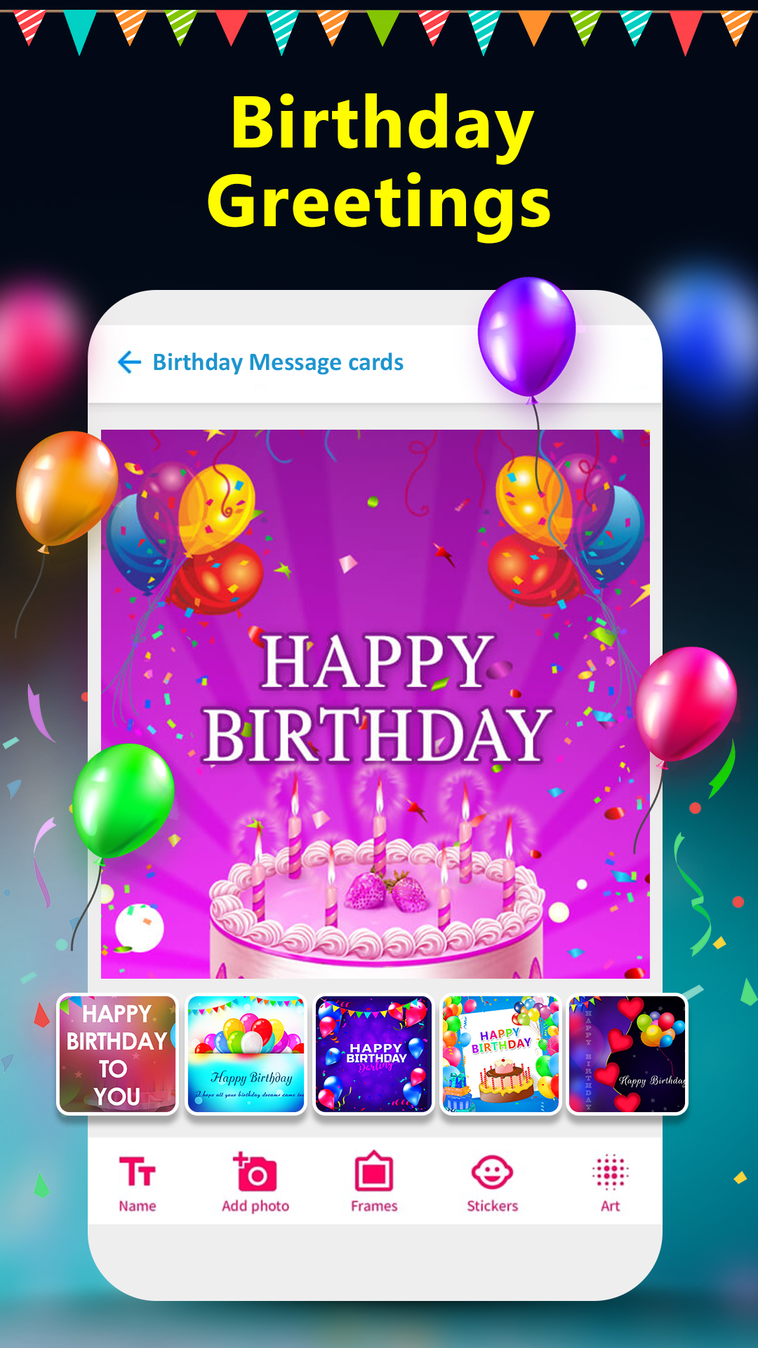اسکرین شات 5 برنامه Birthday Photo Frame Maker App